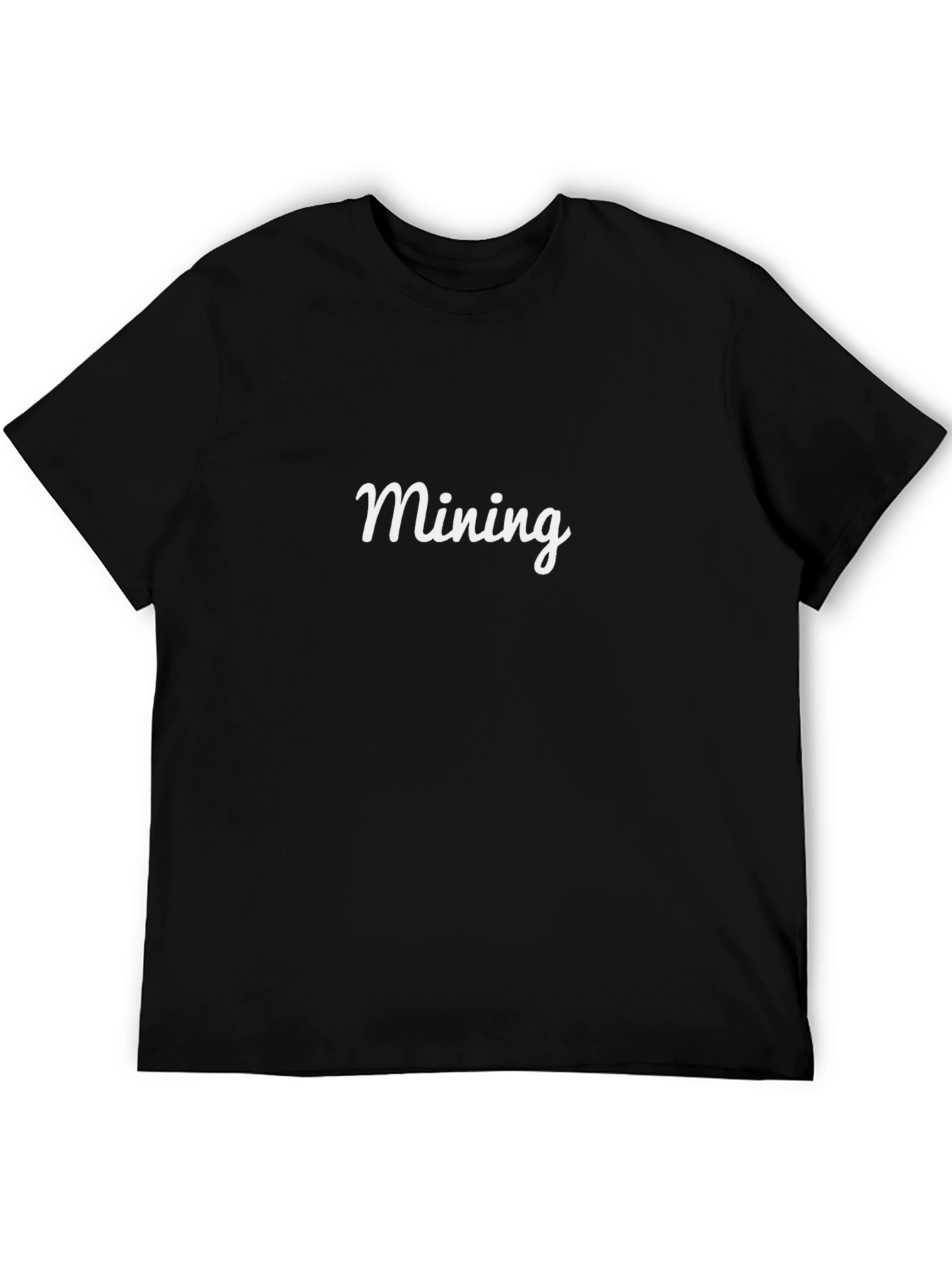 Mining Graphic T-Shirt - Black Cotton Blend