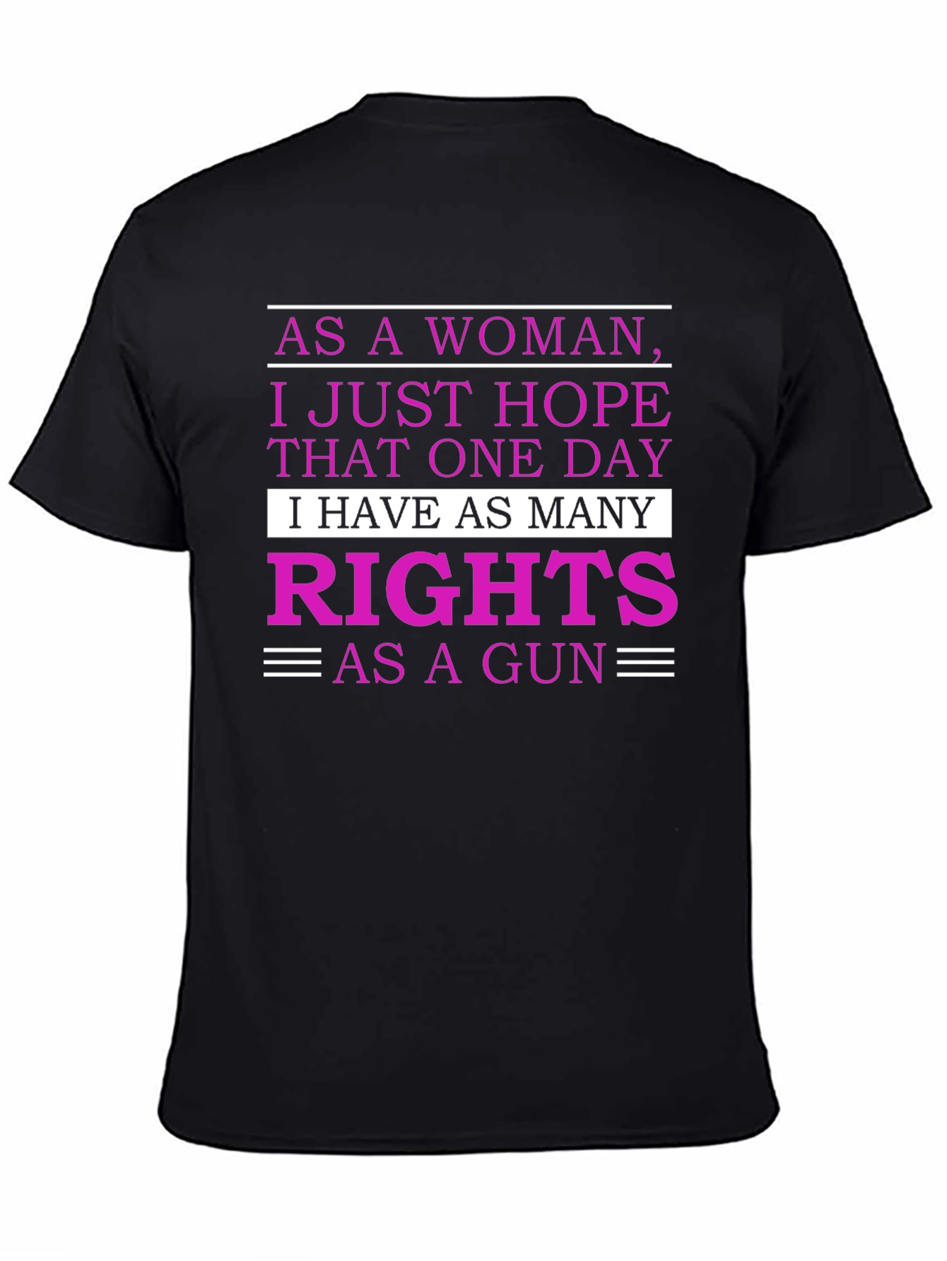 Feminist Rights Graphic T-Shirt - As Many Rights As a Gun