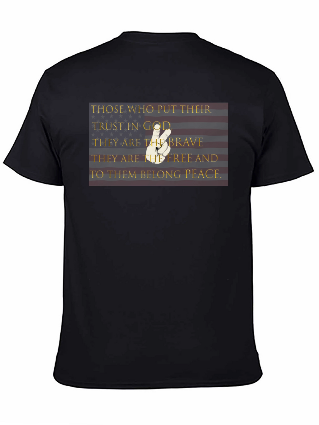 Patriotic Faith T-Shirt: God Brave Free & Peace