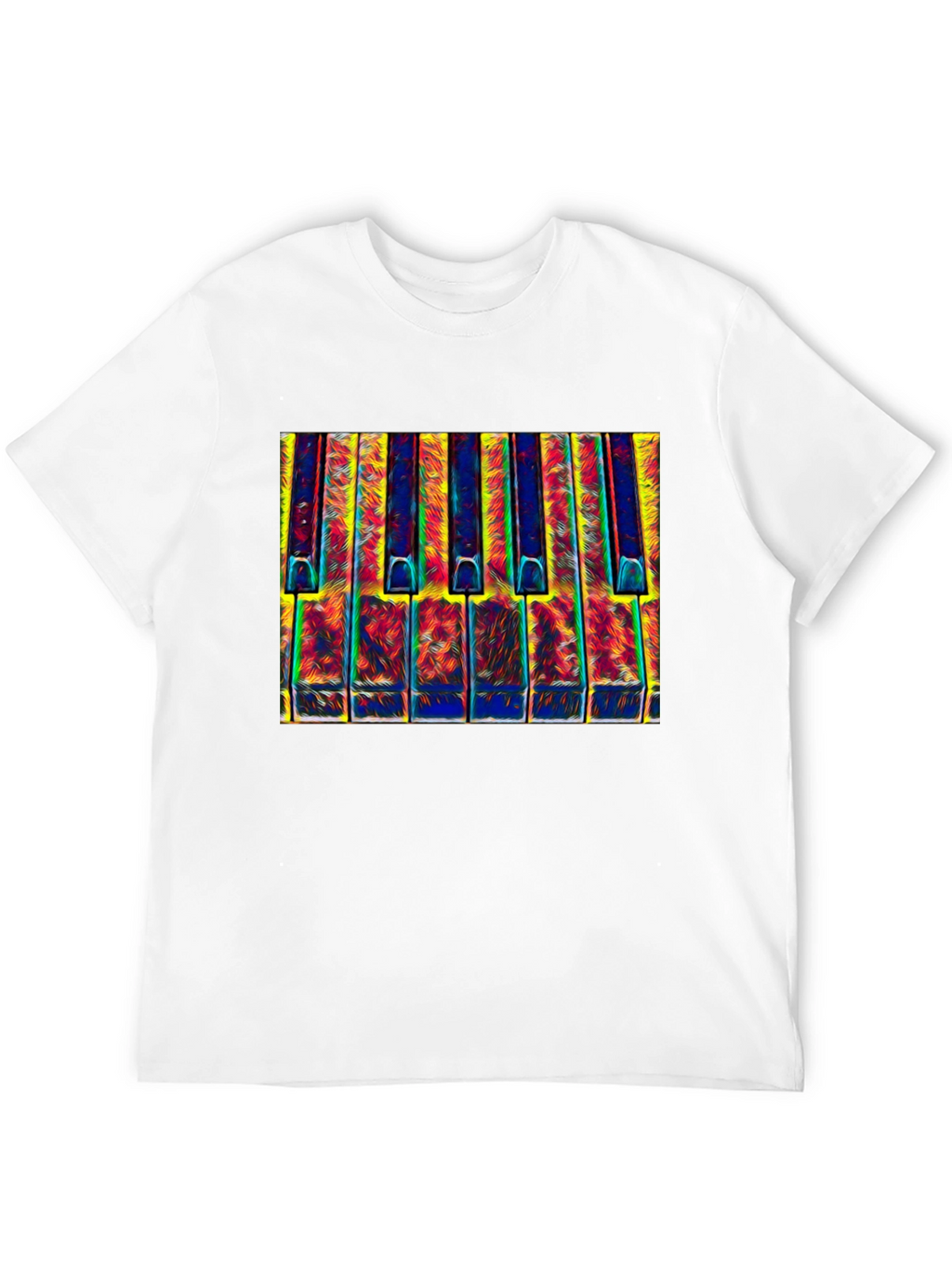 Psychedelic Piano Keys Graphic T-Shirt