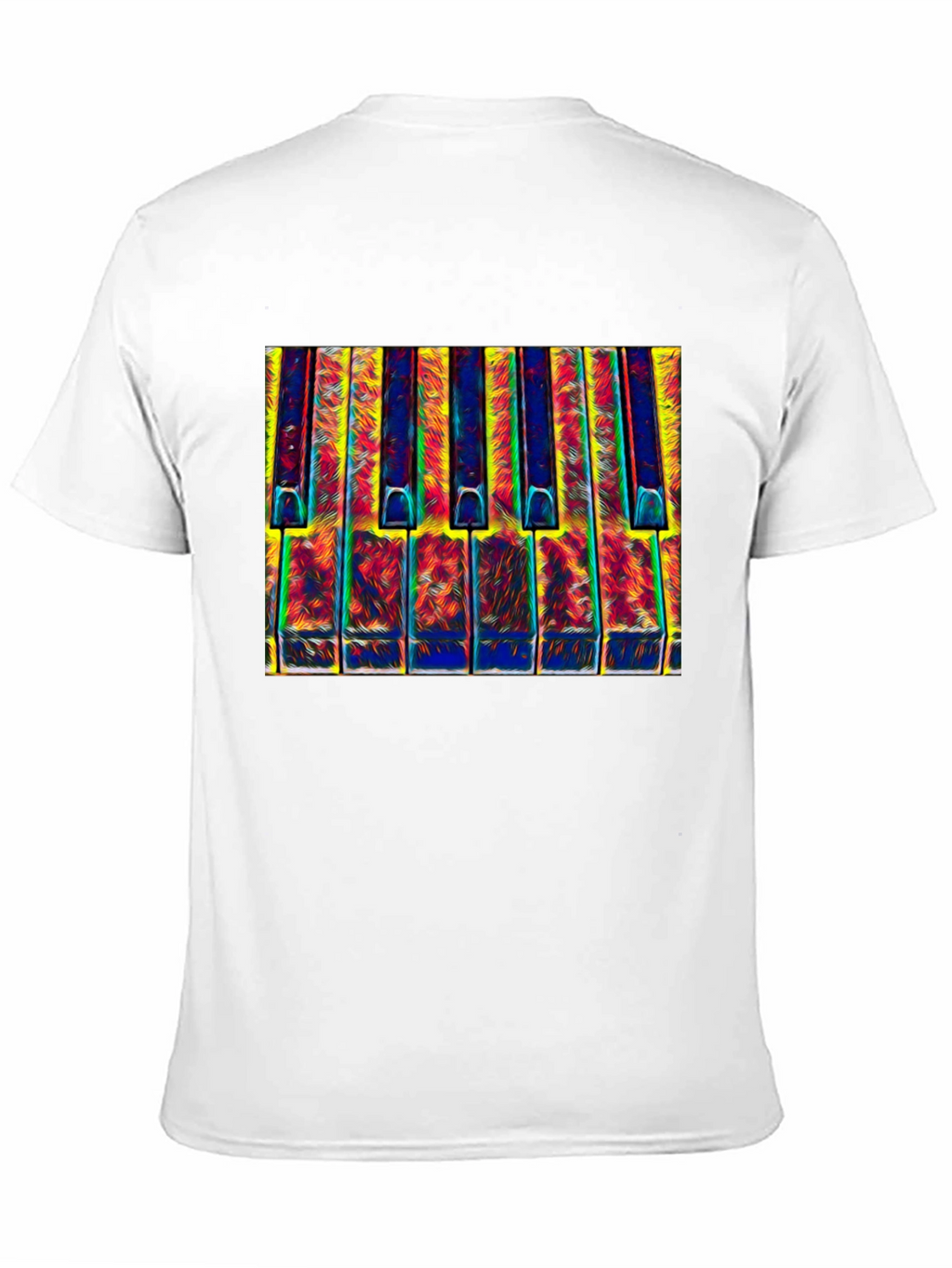 Psychedelic Piano Keys Graphic T-Shirt