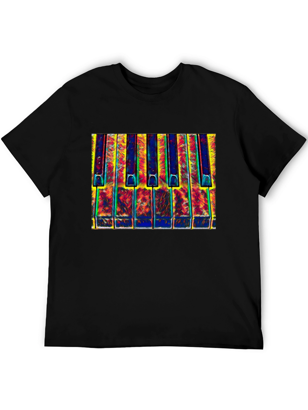 Psychedelic Piano Keys Graphic T-Shirt