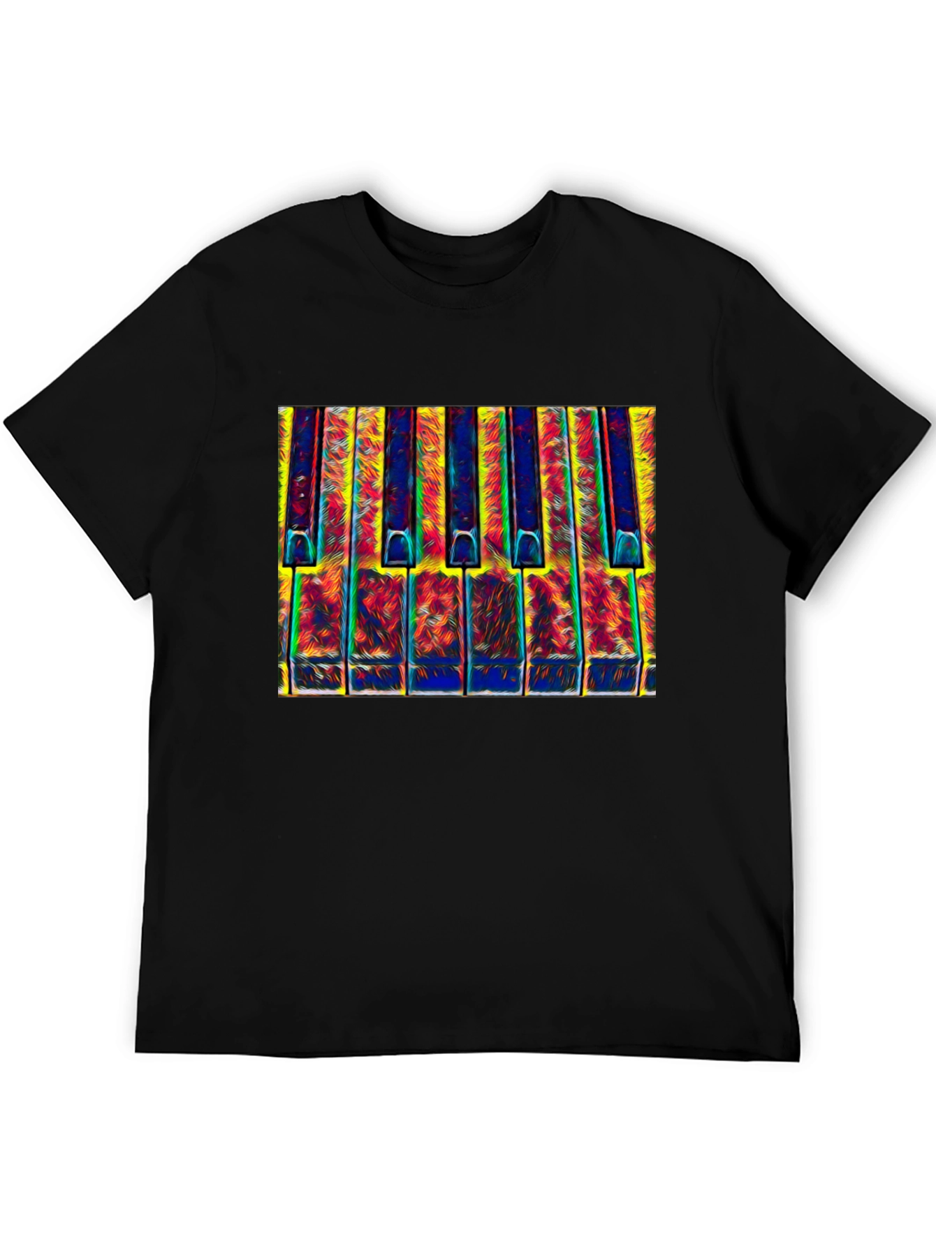 Psychedelic Piano Keys Graphic T-Shirt