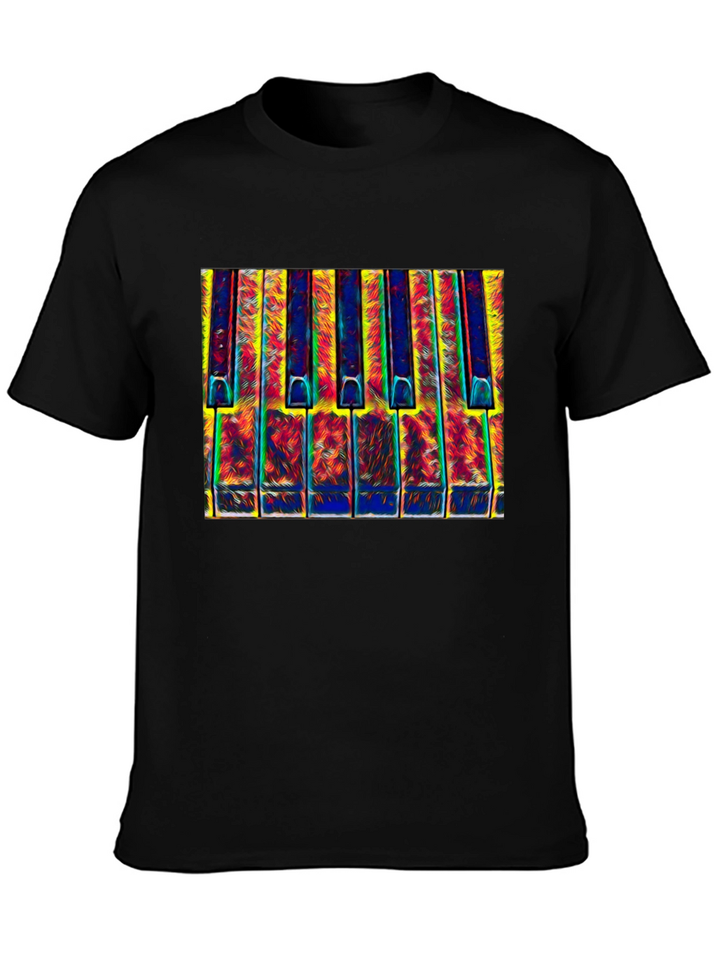 Psychedelic Piano Keys Graphic T-Shirt