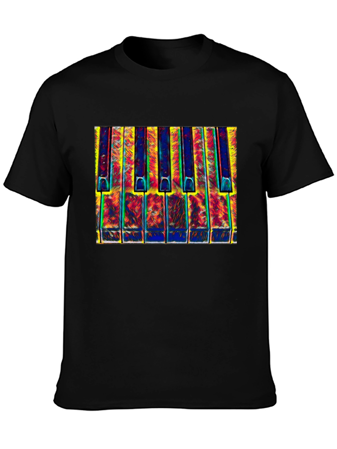 Psychedelic Piano Keys Graphic T-Shirt