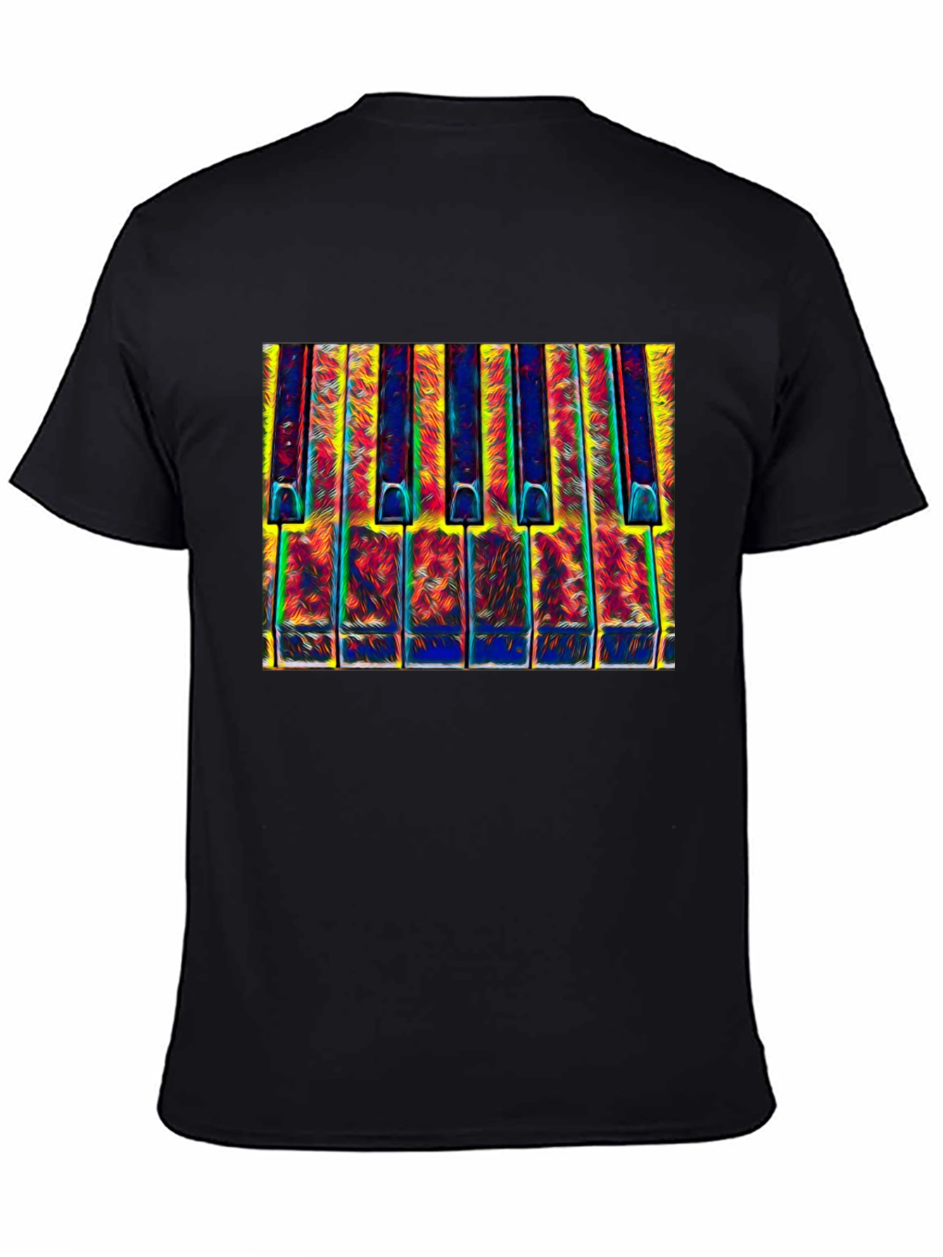 Psychedelic Piano Keys Graphic T-Shirt
