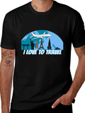 I Love To Travel Graphic T-Shirt