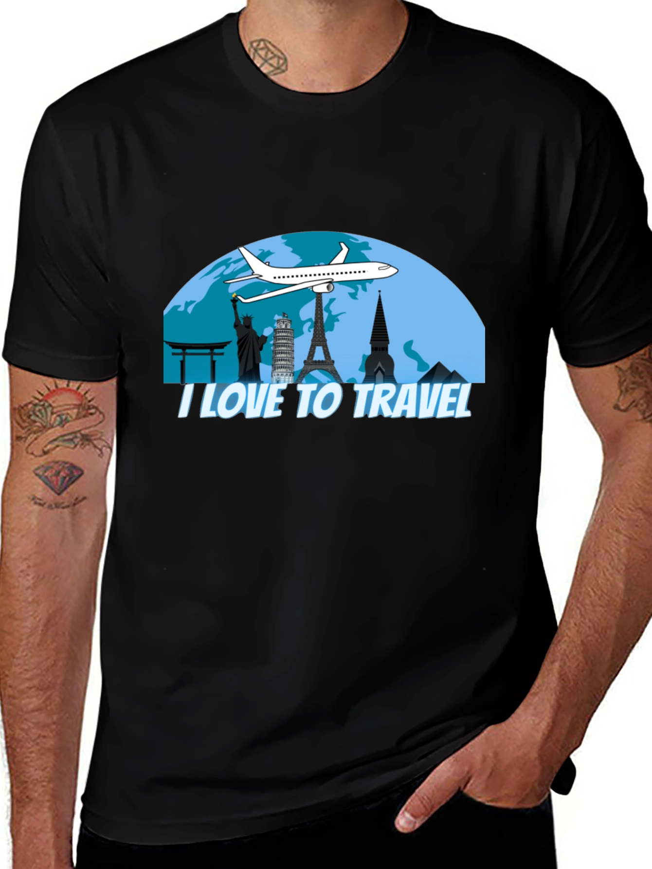 I Love To Travel Graphic T-Shirt