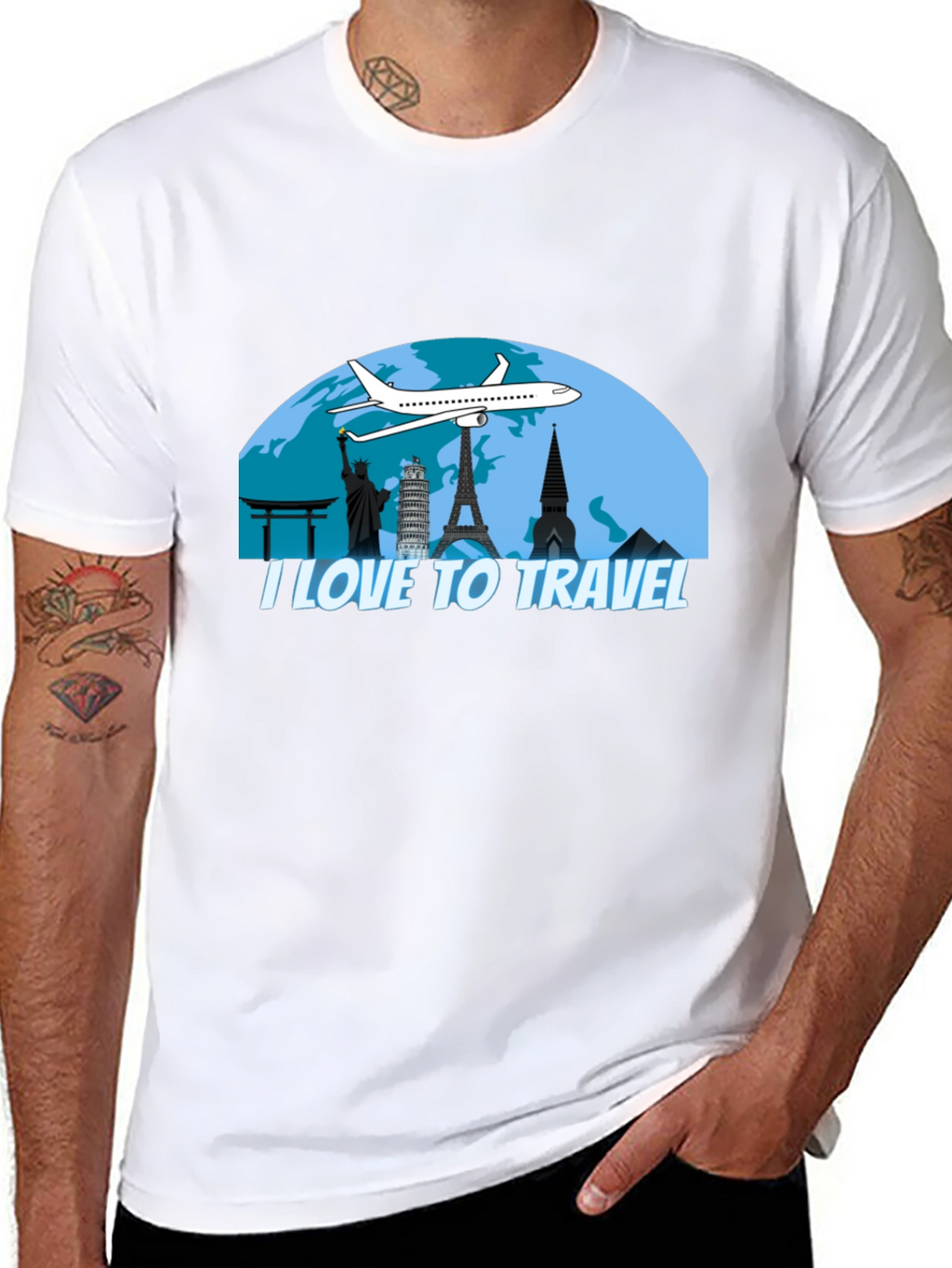 I Love To Travel Graphic T-Shirt