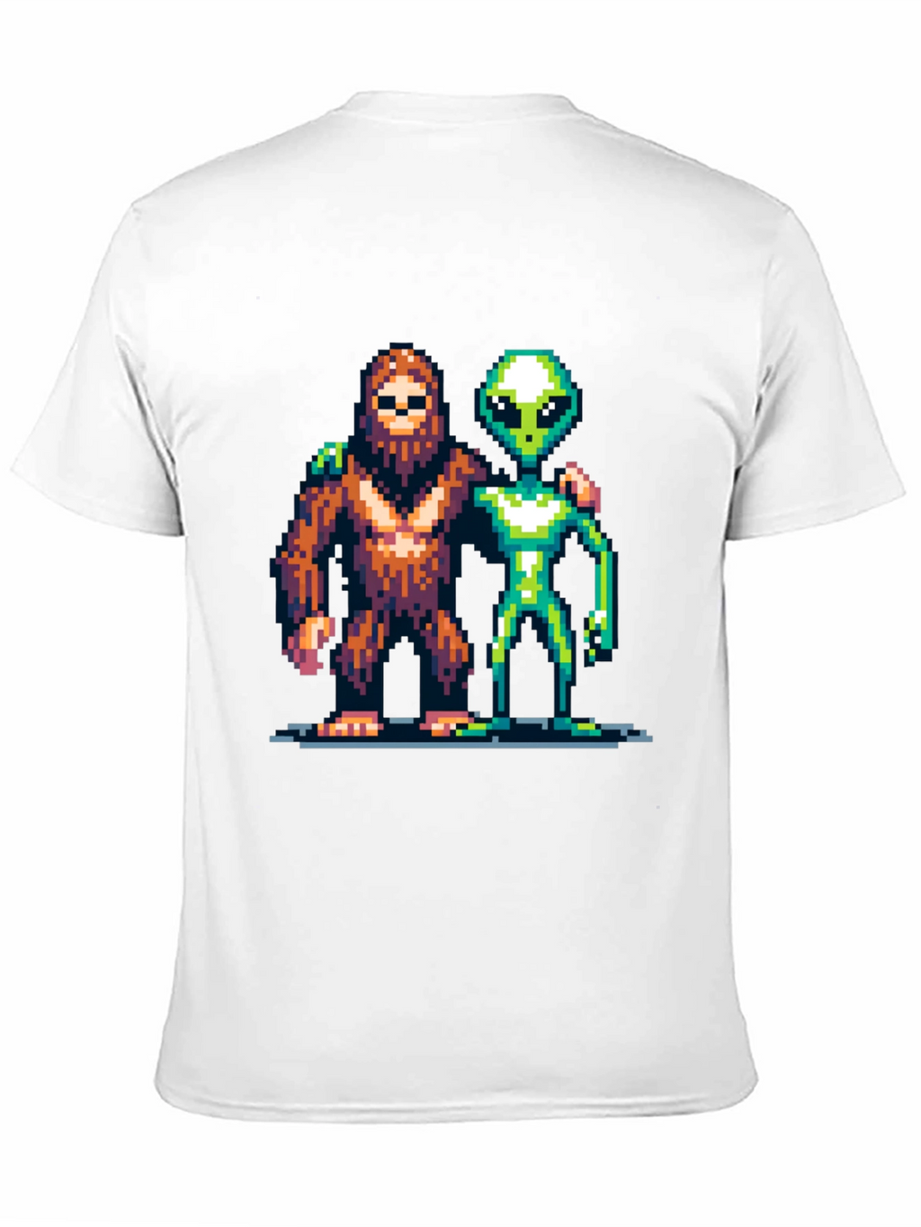 Pixel Bigfoot & Alien T-Shirt