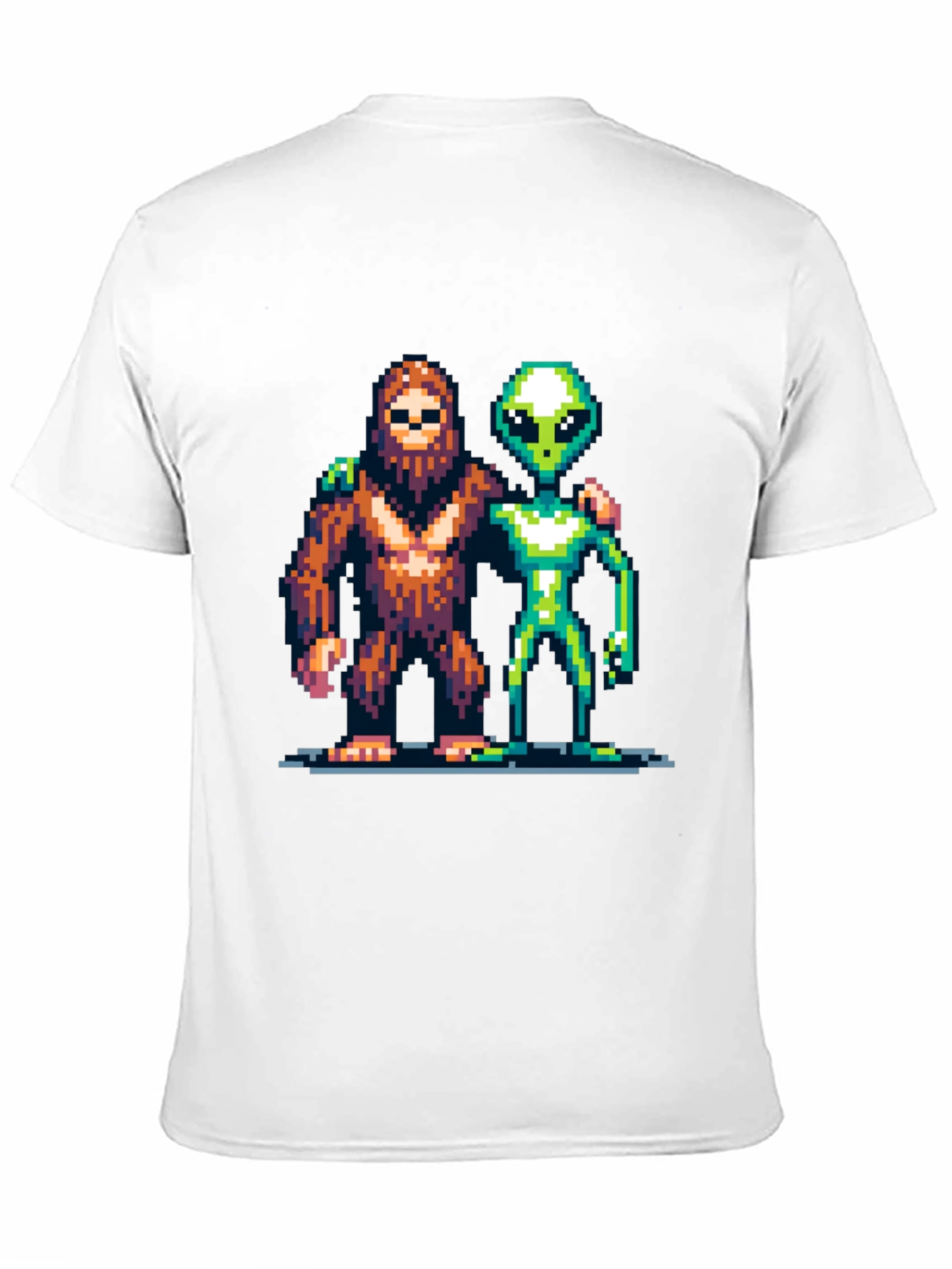 Pixel Bigfoot & Alien T-Shirt