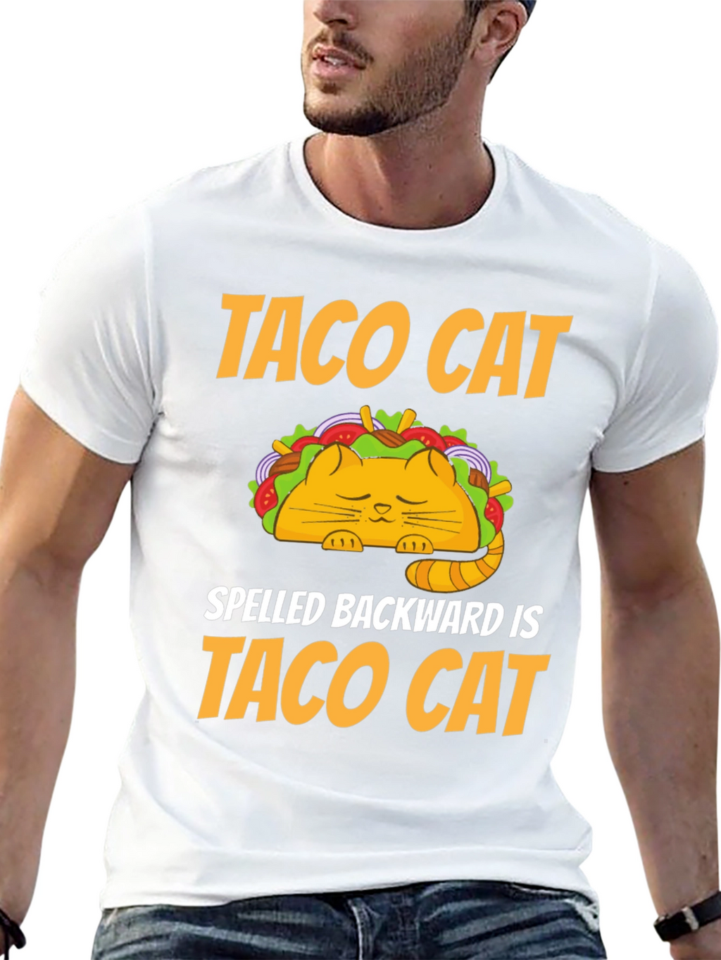 Taco Cat T-Shirt - Humorous Palindrome Tee