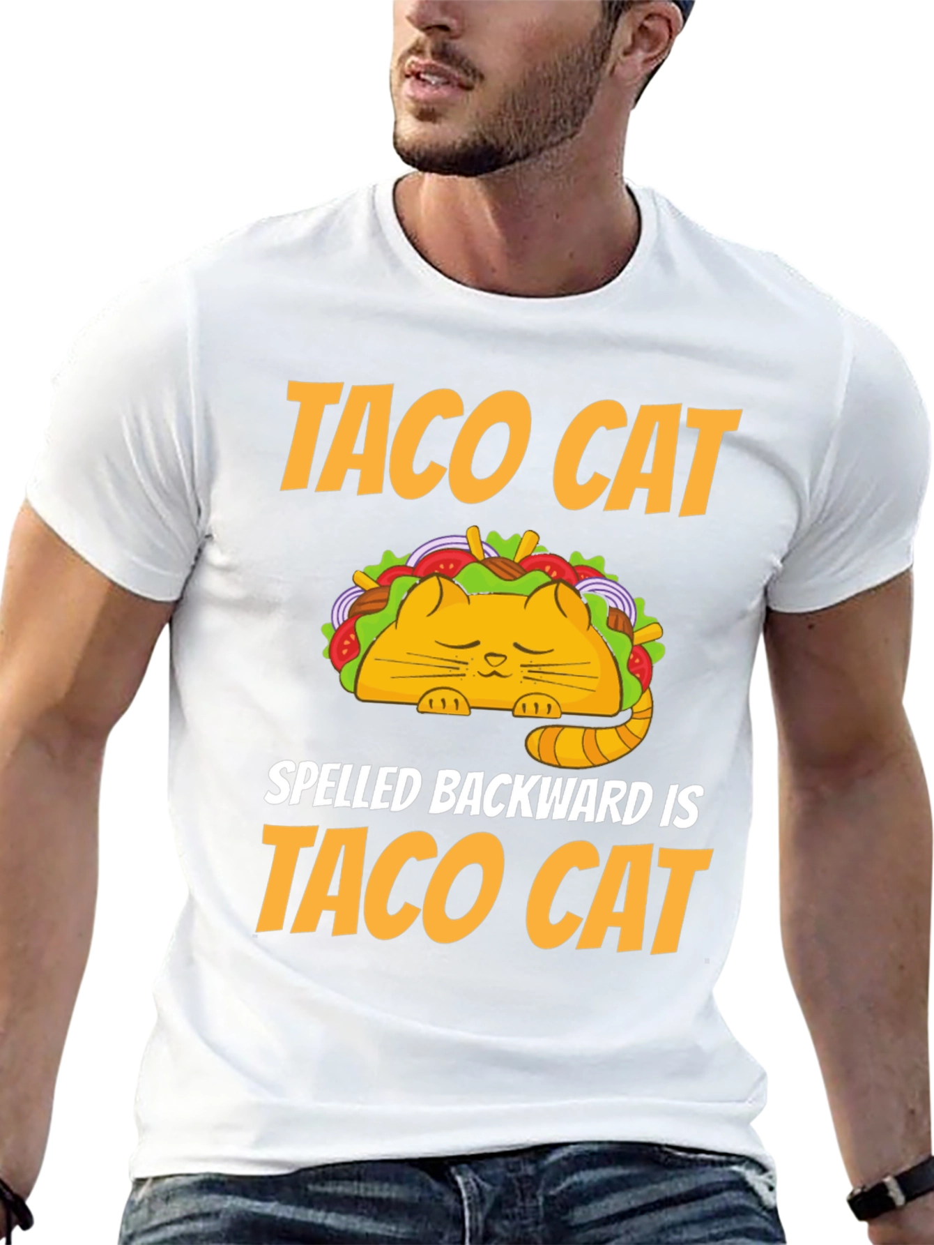 Taco Cat T-Shirt - Humorous Palindrome Tee