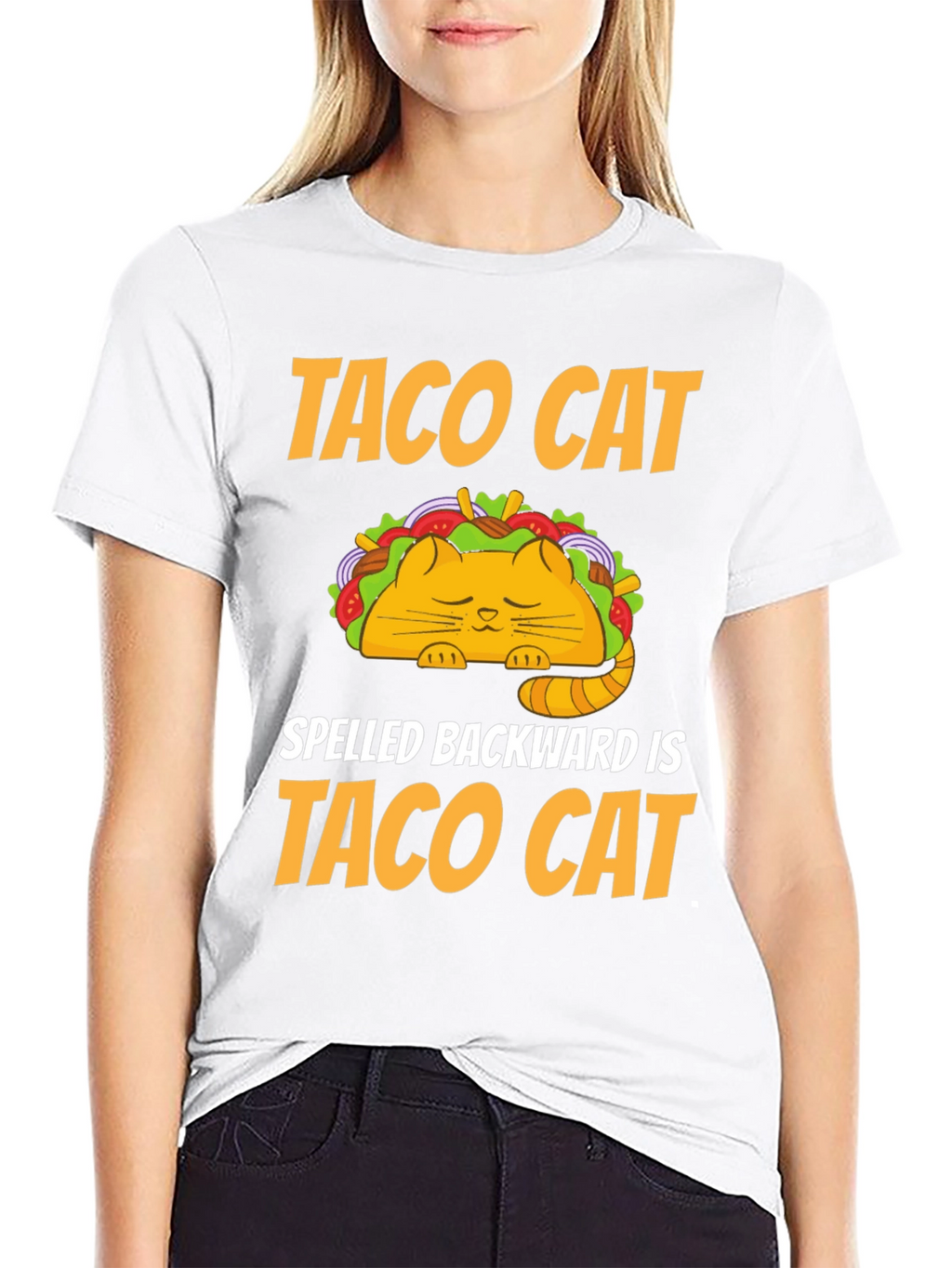 Taco Cat T-Shirt - Humorous Palindrome Tee