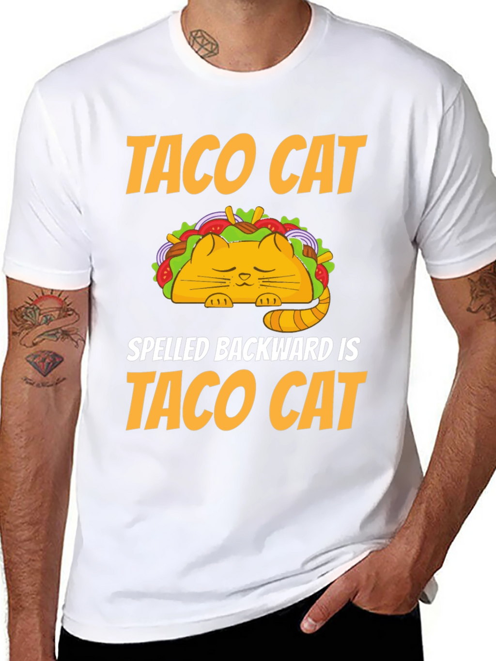 Taco Cat T-Shirt - Humorous Palindrome Tee