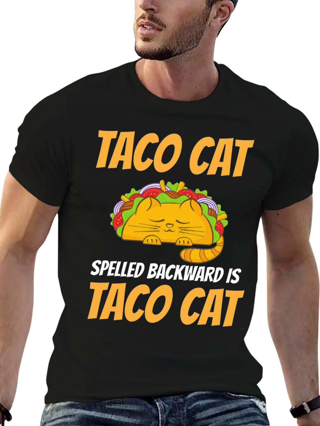 Taco Cat T-Shirt - Humorous Palindrome Tee