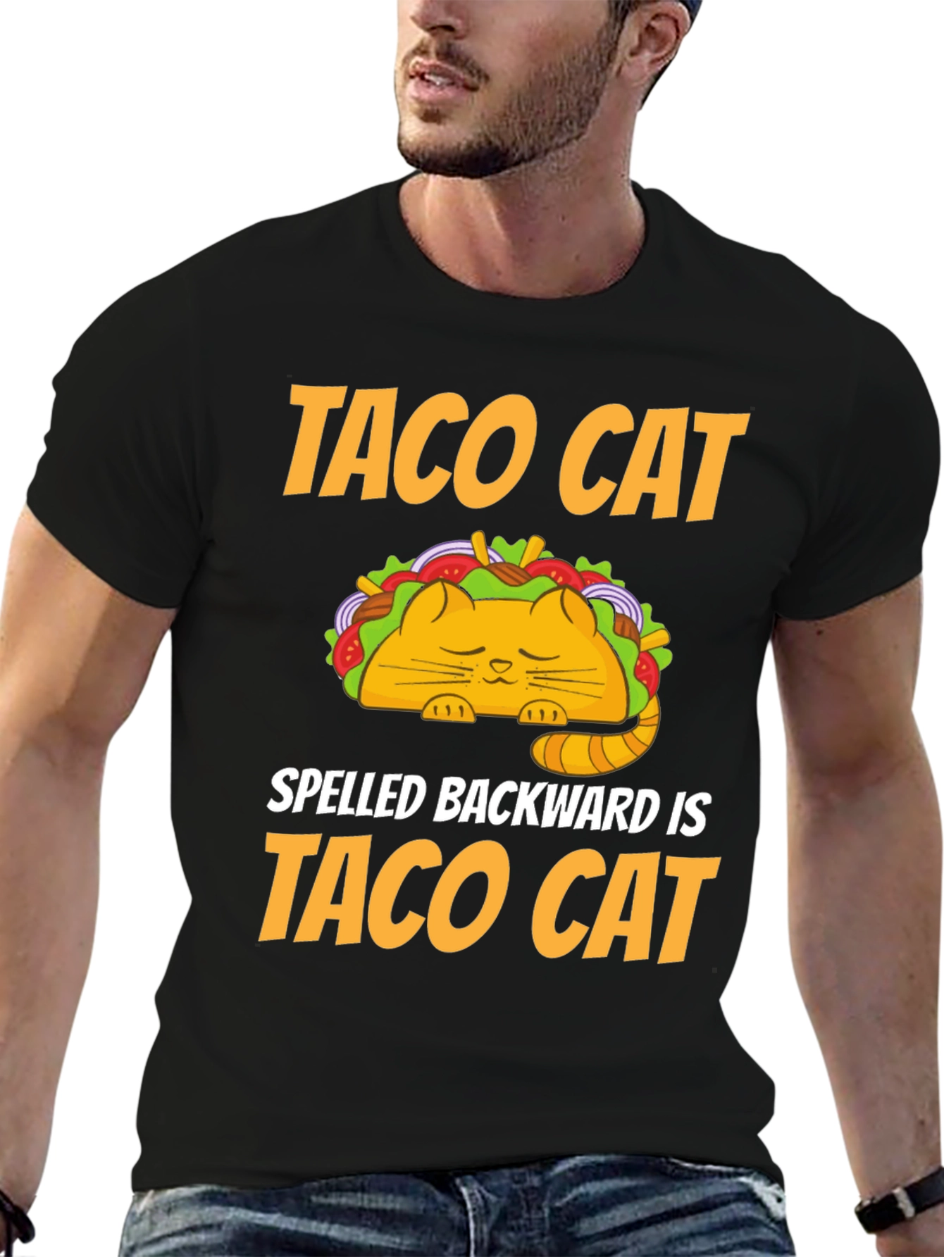 Taco Cat T-Shirt - Humorous Palindrome Tee