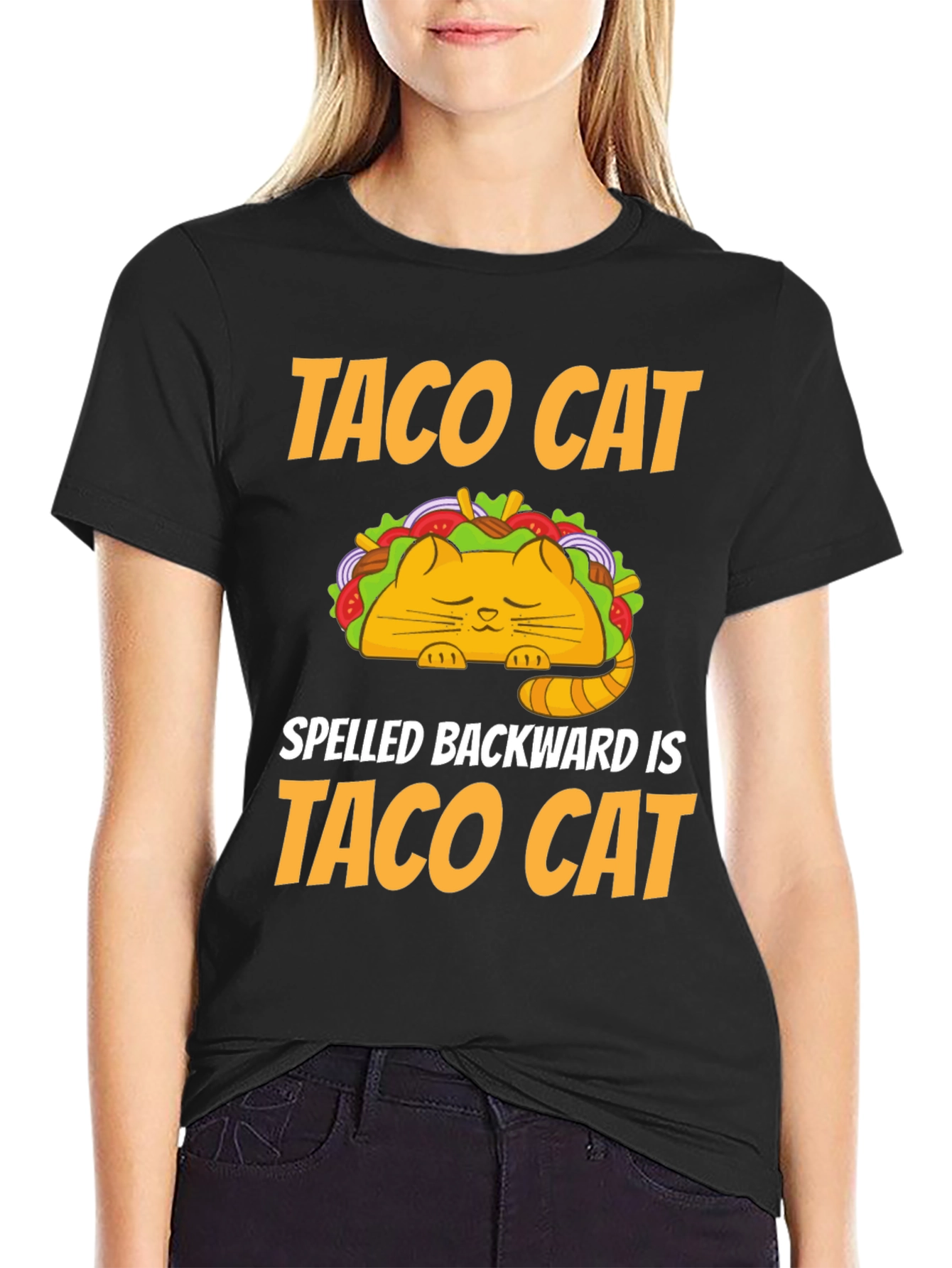 Taco Cat T-Shirt - Humorous Palindrome Tee