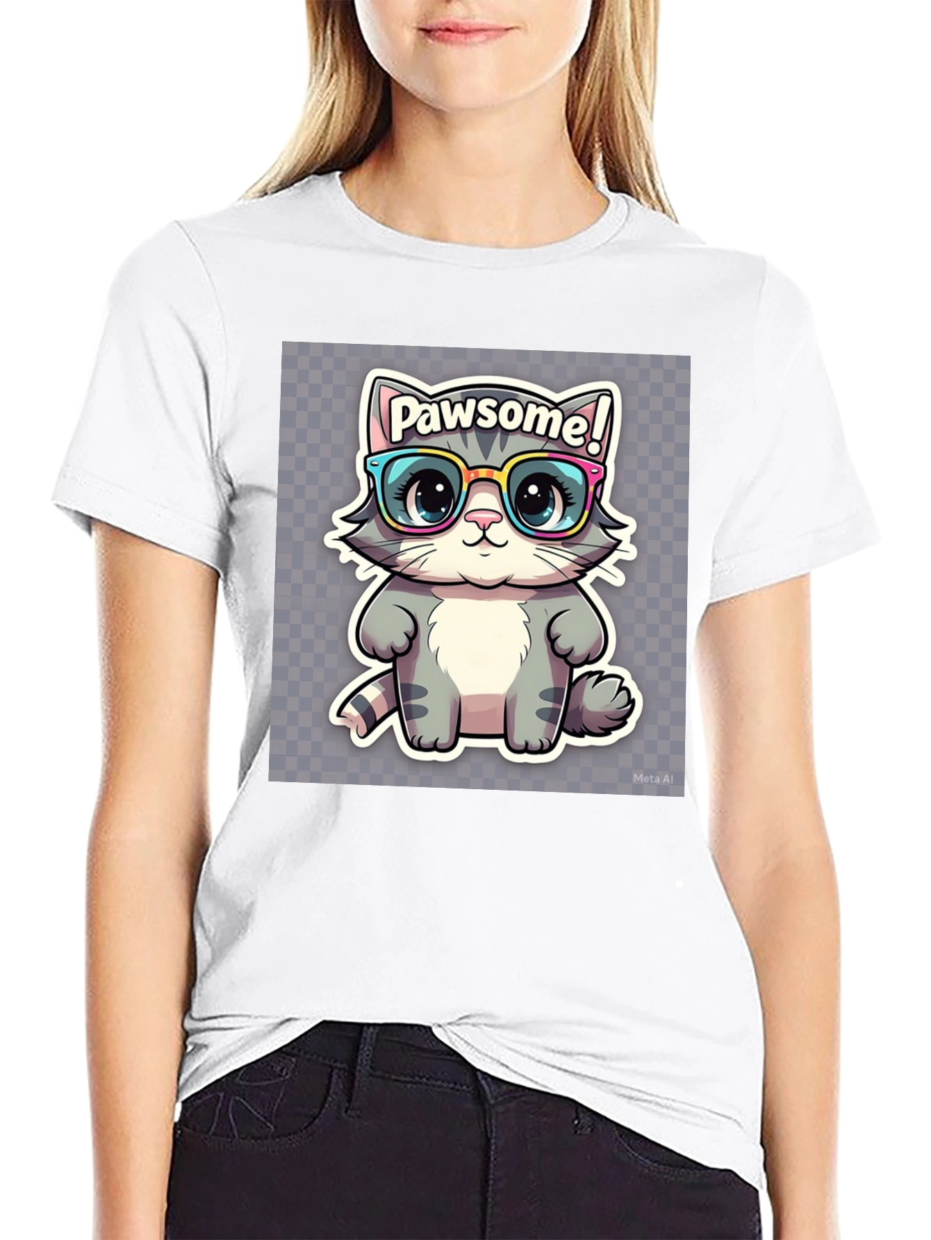 Pawsome Cat Tee - Cute Kitten Graphic T-Shirt
