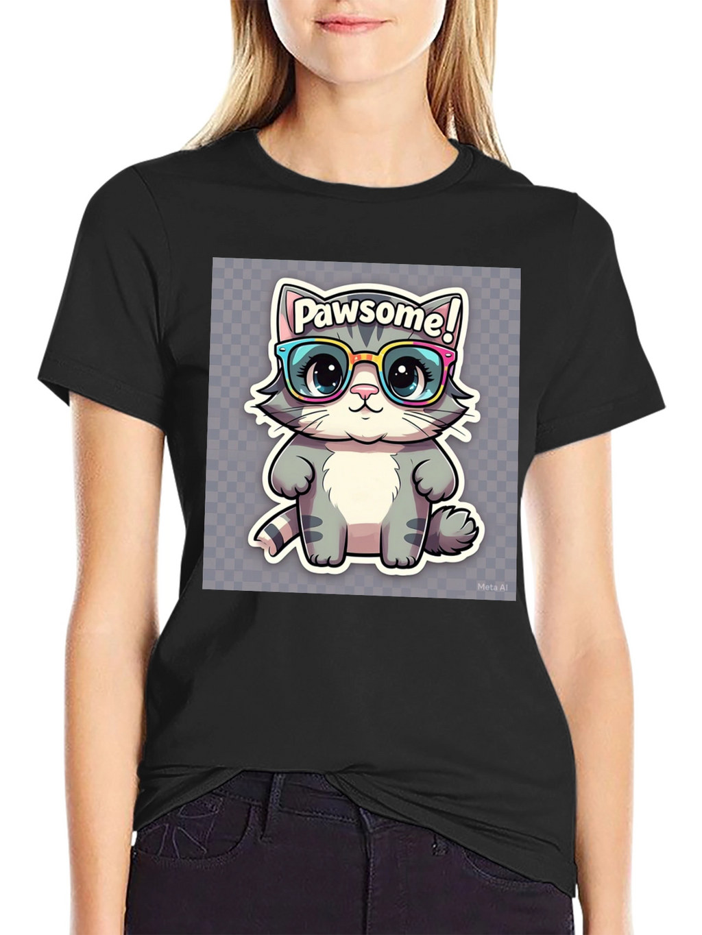 Pawsome Cat Tee - Cute Kitten Graphic T-Shirt