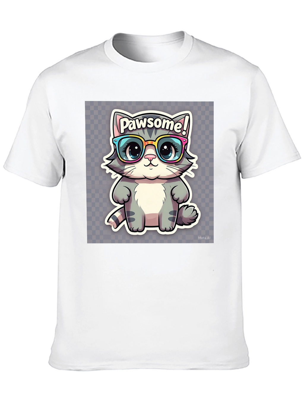 Pawsome Cat Tee - Cute Kitten Graphic T-Shirt