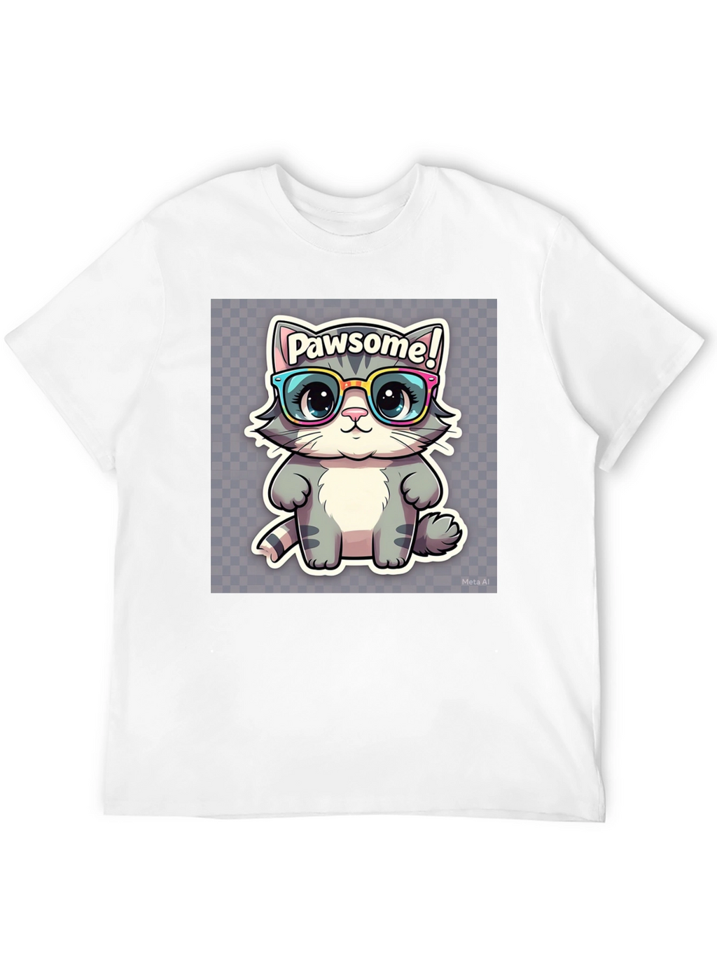 Pawsome Cat Tee - Cute Kitten Graphic T-Shirt