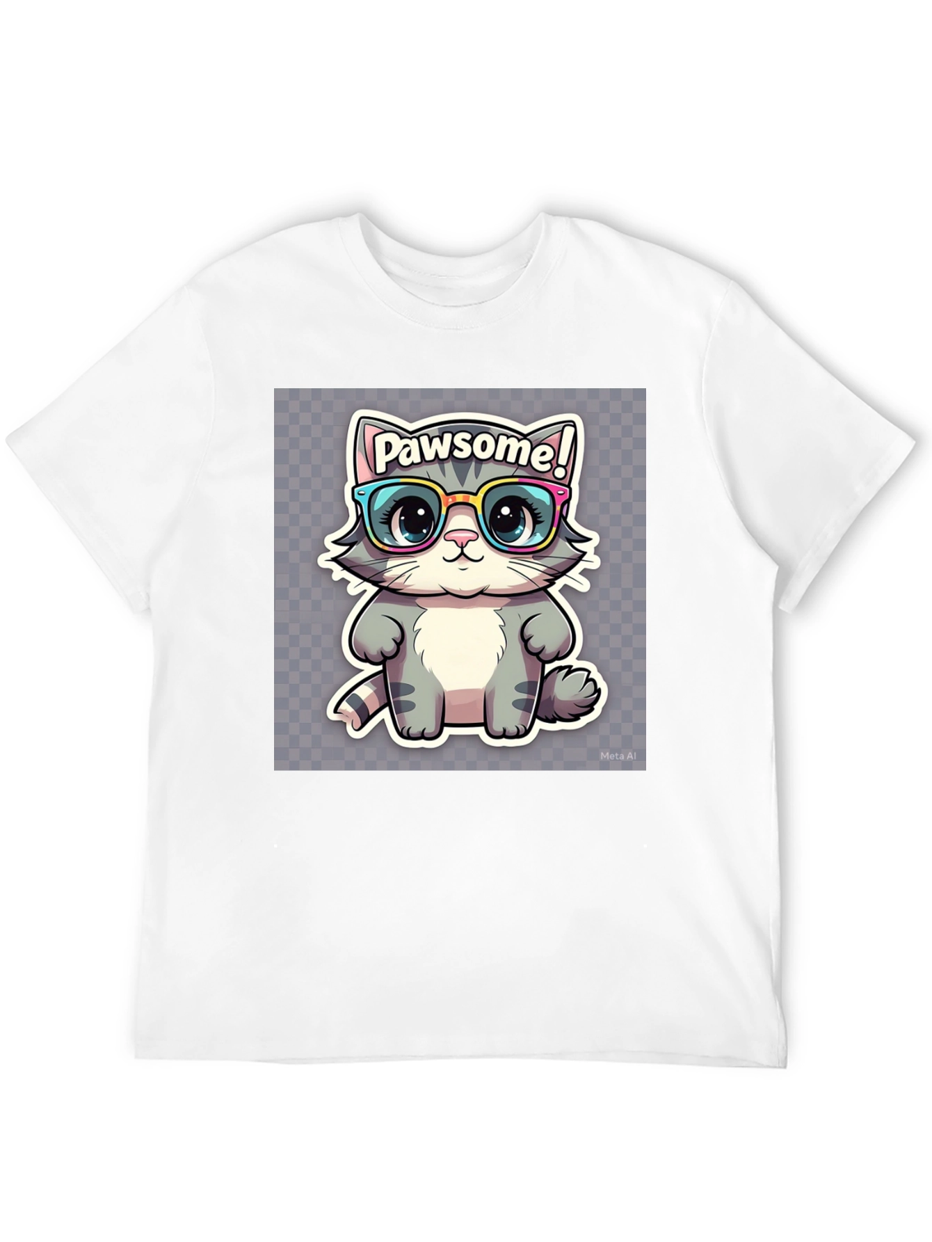 Pawsome Cat Tee - Cute Kitten Graphic T-Shirt