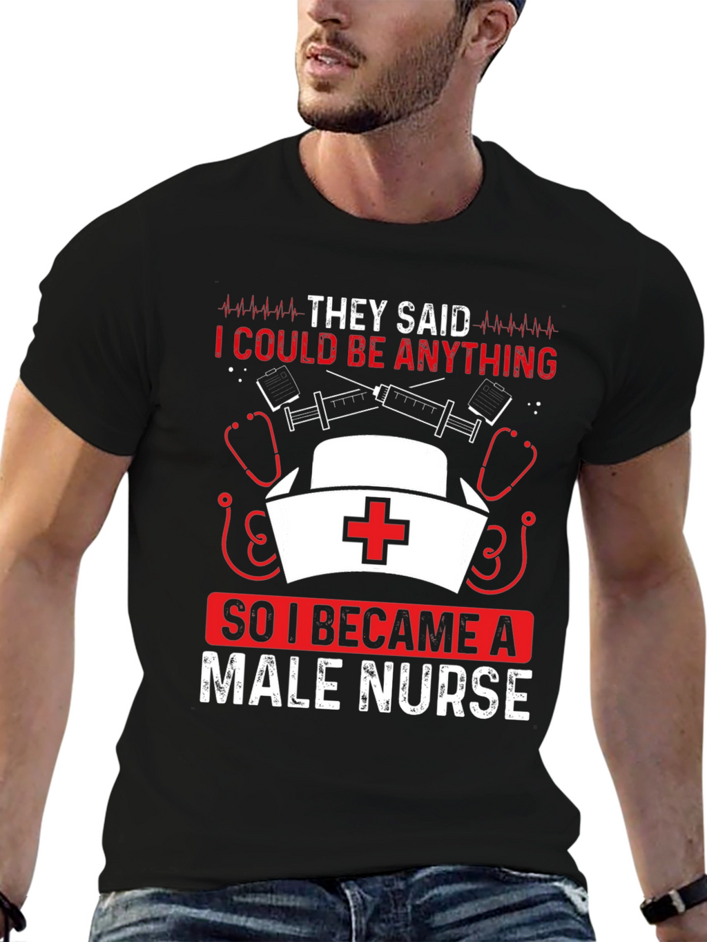 Male Nurse T-Shirt - Funny Nurse Apparel