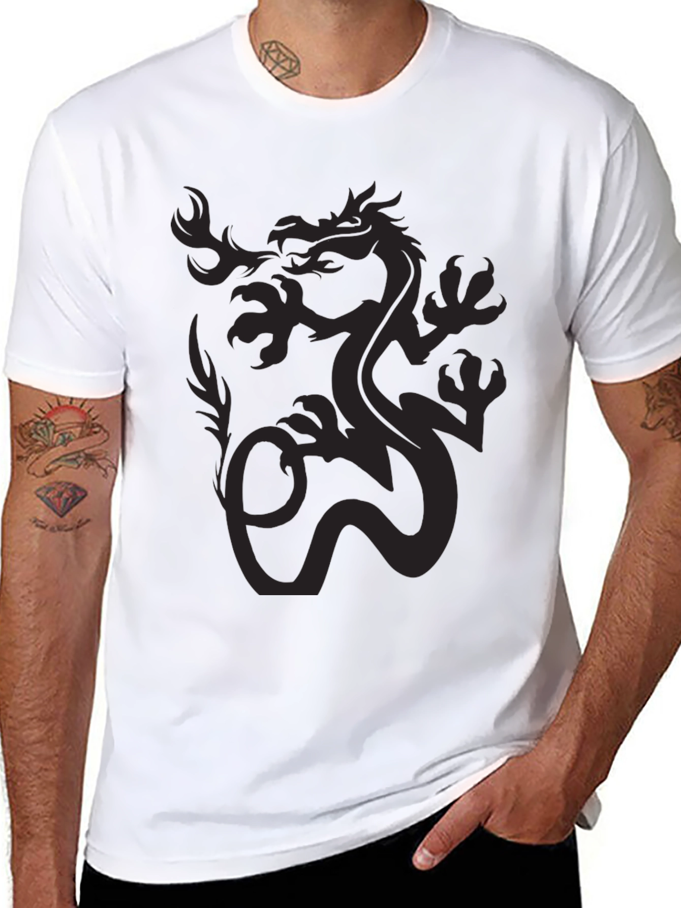 Black Dragon Graphic Tee - Mens Short Sleeve