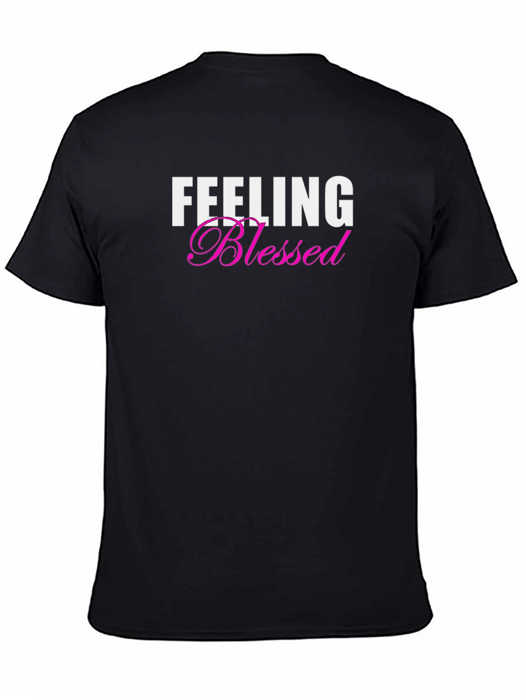 Feeling Blessed Graphic Tee - Black Short Sleeve