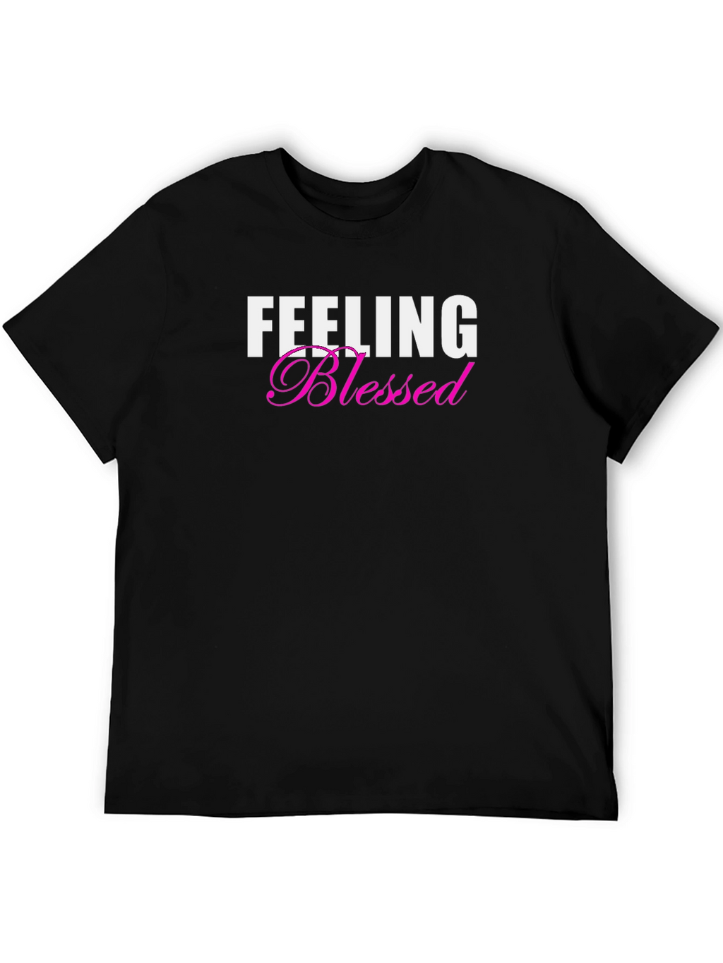 Feeling Blessed Graphic Tee - Black Short Sleeve