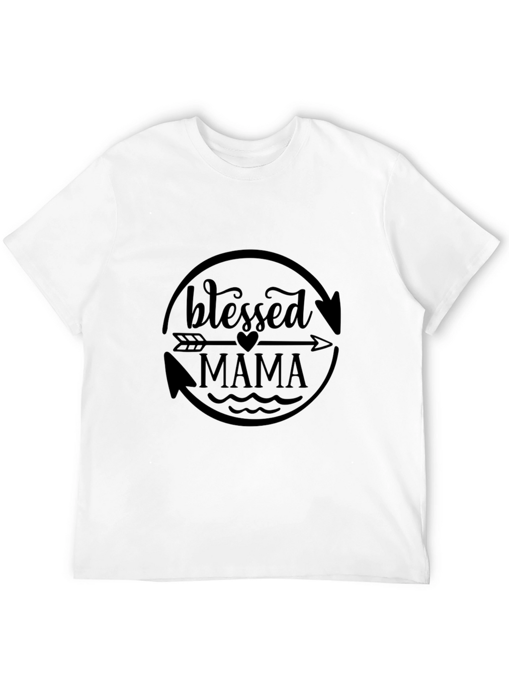 Blessed Mama Graphic Print T-Shirt
