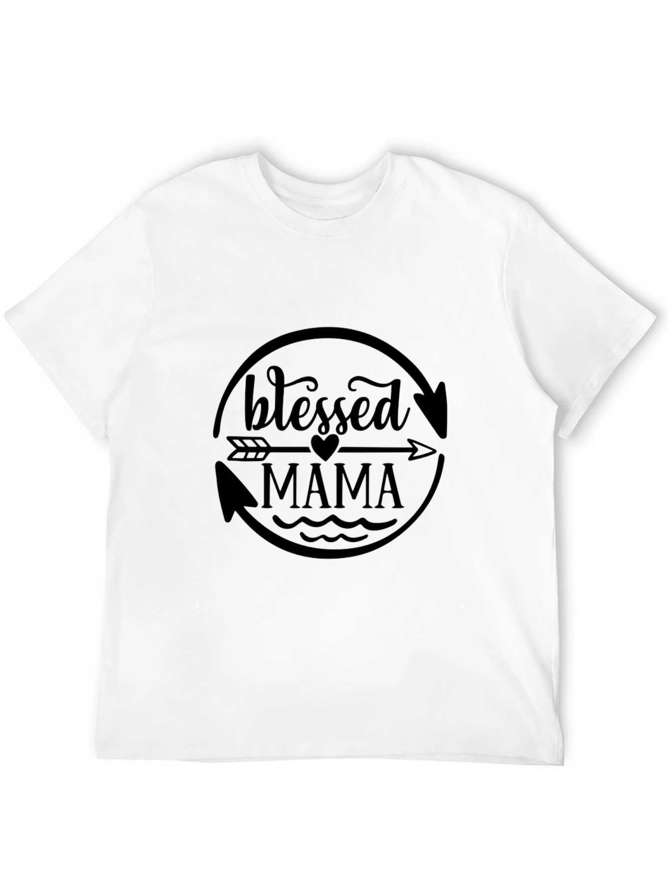 Blessed Mama Graphic Print T-Shirt