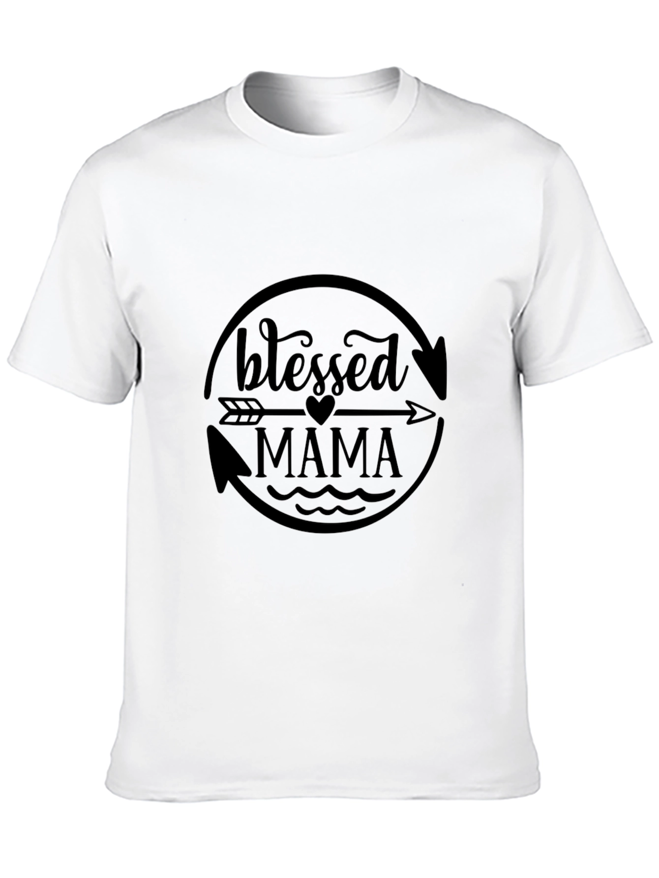 Blessed Mama Graphic Print T-Shirt