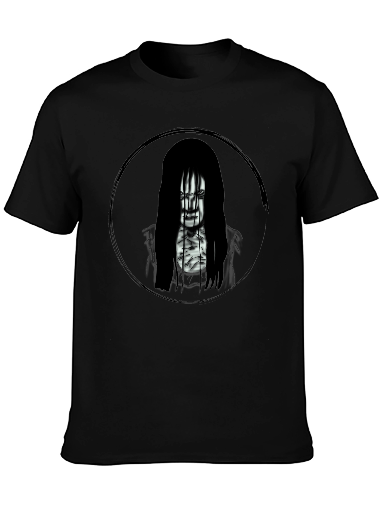 The Ring Sadako Horror Movie T-Shirt - Black
