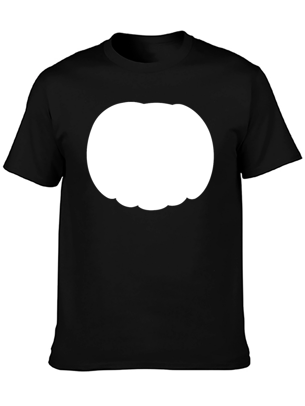 Mens Black T-Shirt with Customizable White Graphic