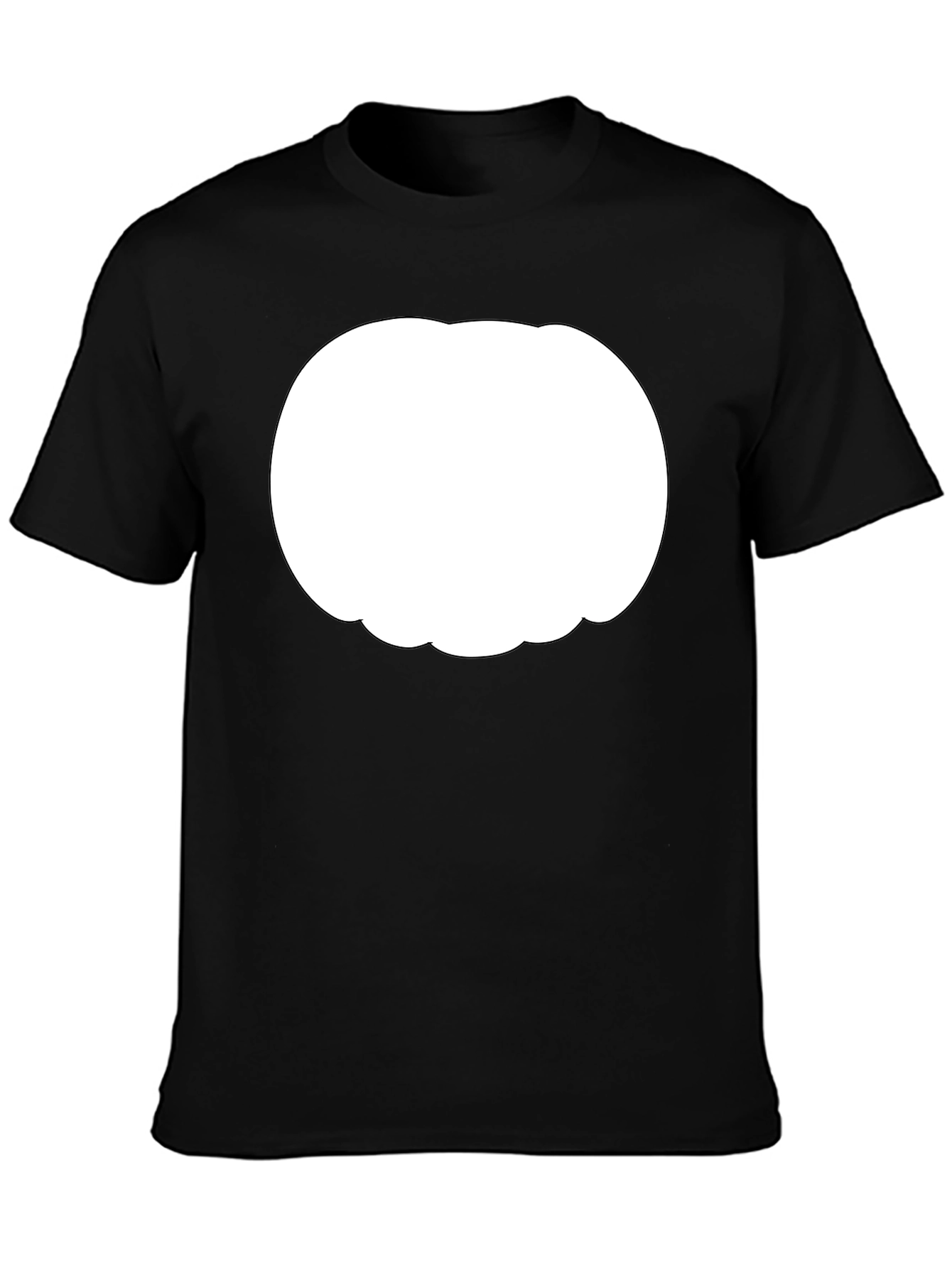 Mens Black T-Shirt with Customizable White Graphic