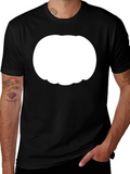 Mens Black T-Shirt with Customizable White Graphic