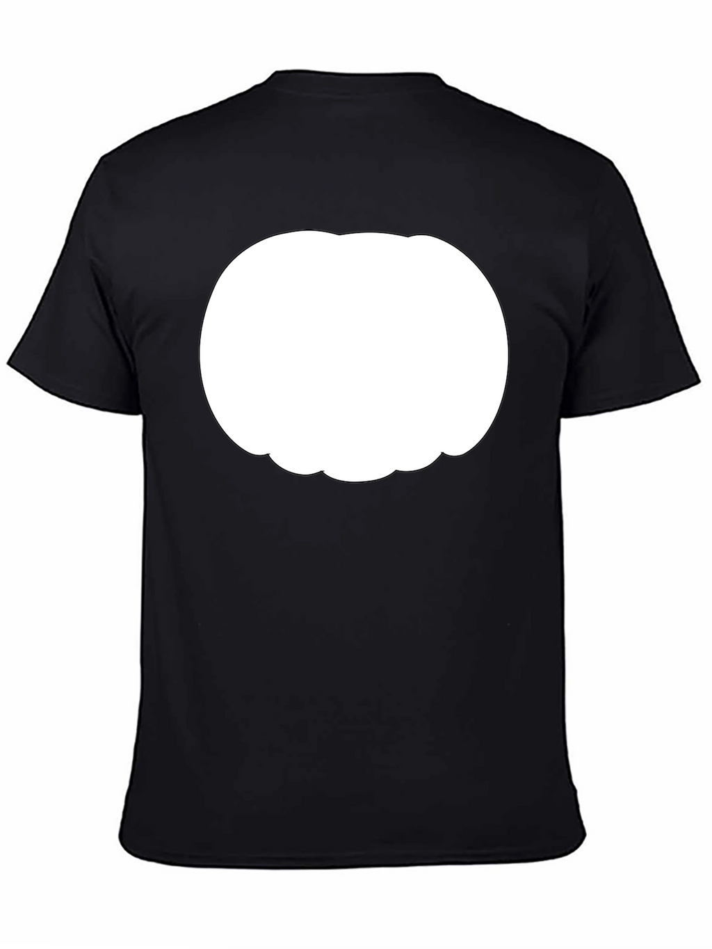 Mens Black T-Shirt with Customizable White Graphic