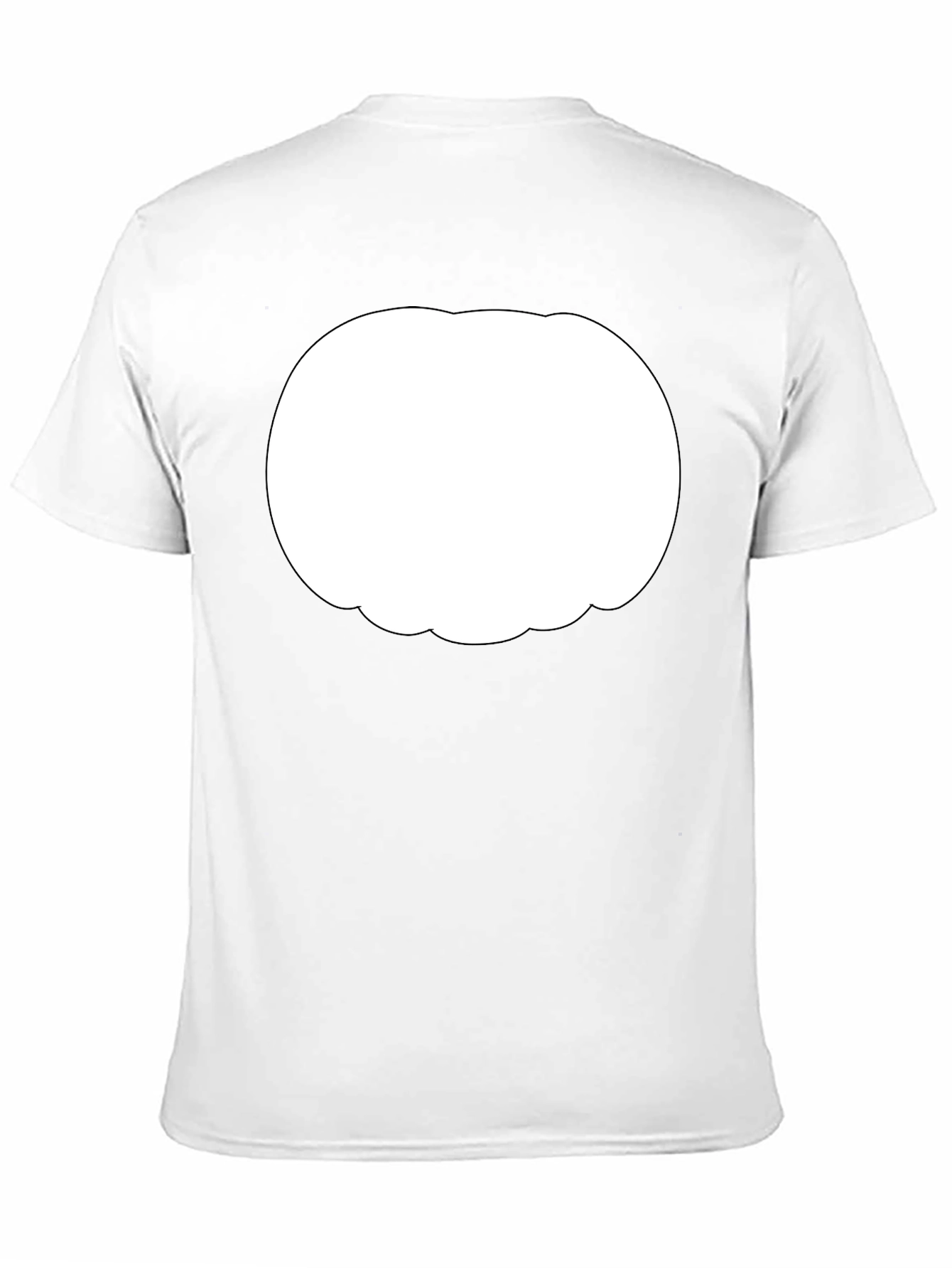 Mens Black T-Shirt with Customizable White Graphic