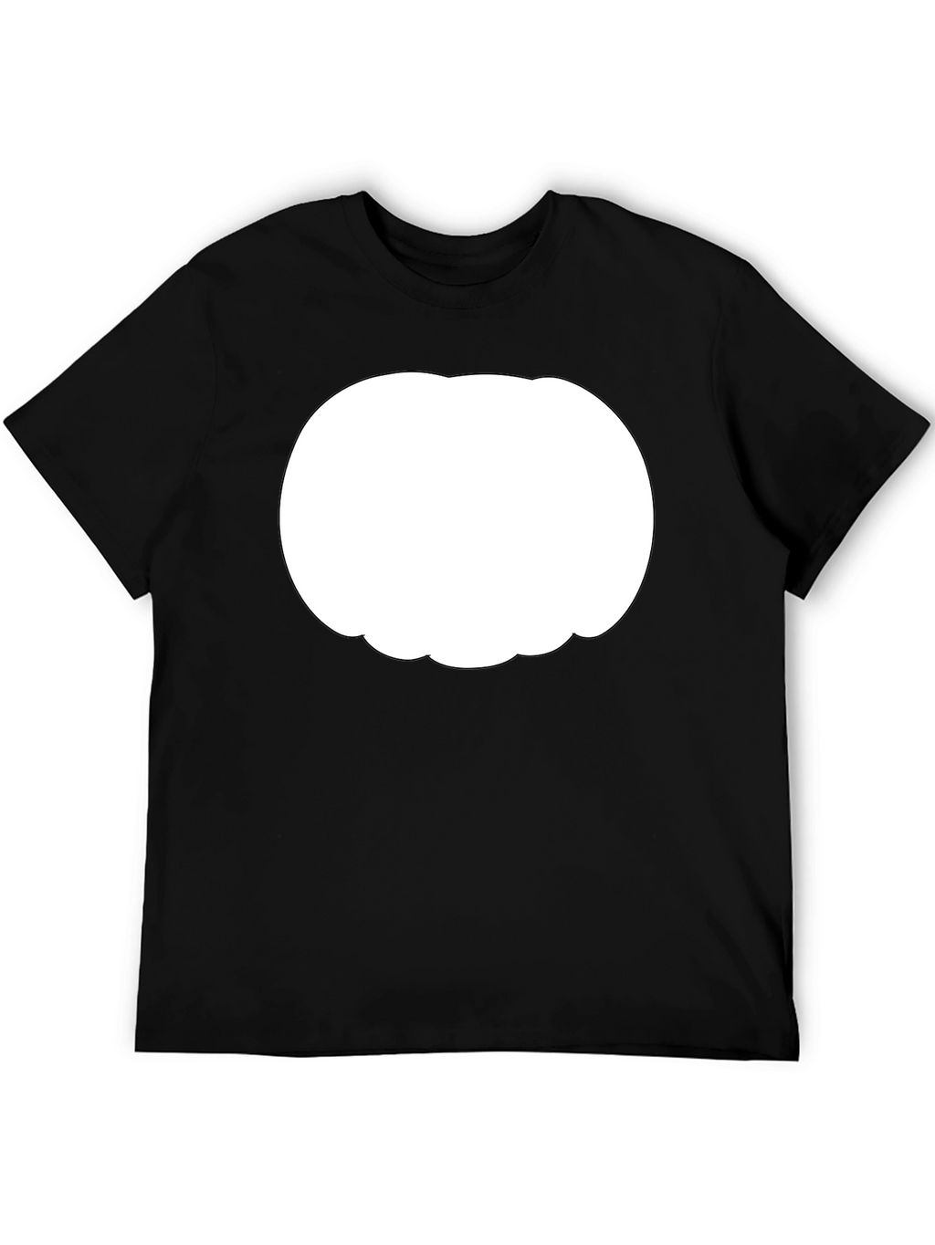Mens Black T-Shirt with Customizable White Graphic