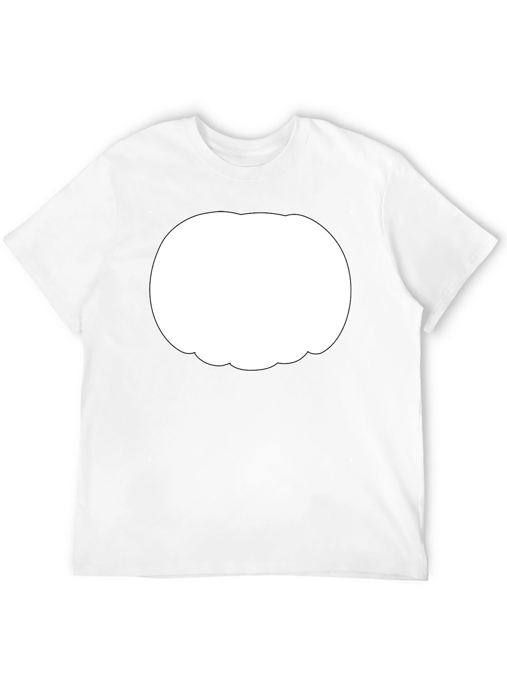 Mens Black T-Shirt with Customizable White Graphic