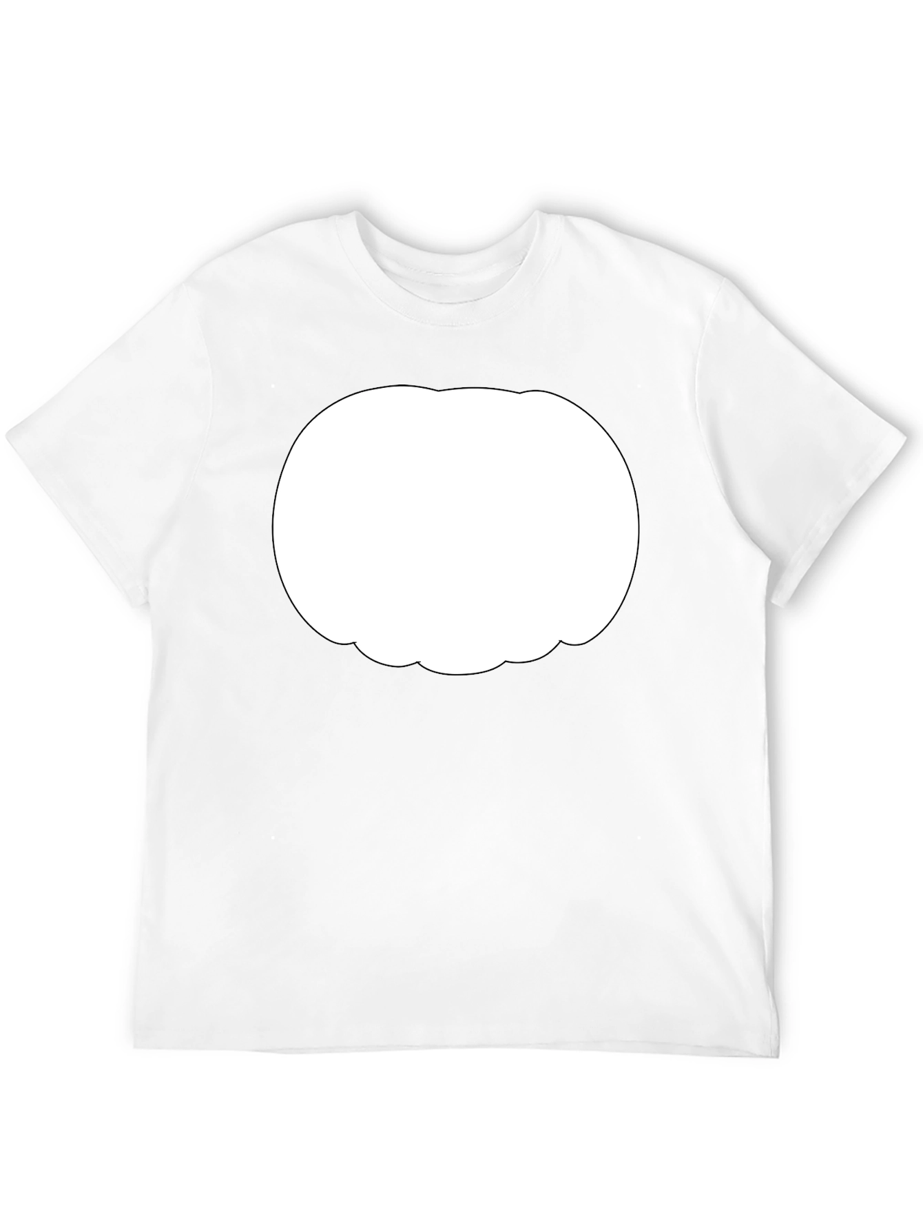 Mens Black T-Shirt with Customizable White Graphic