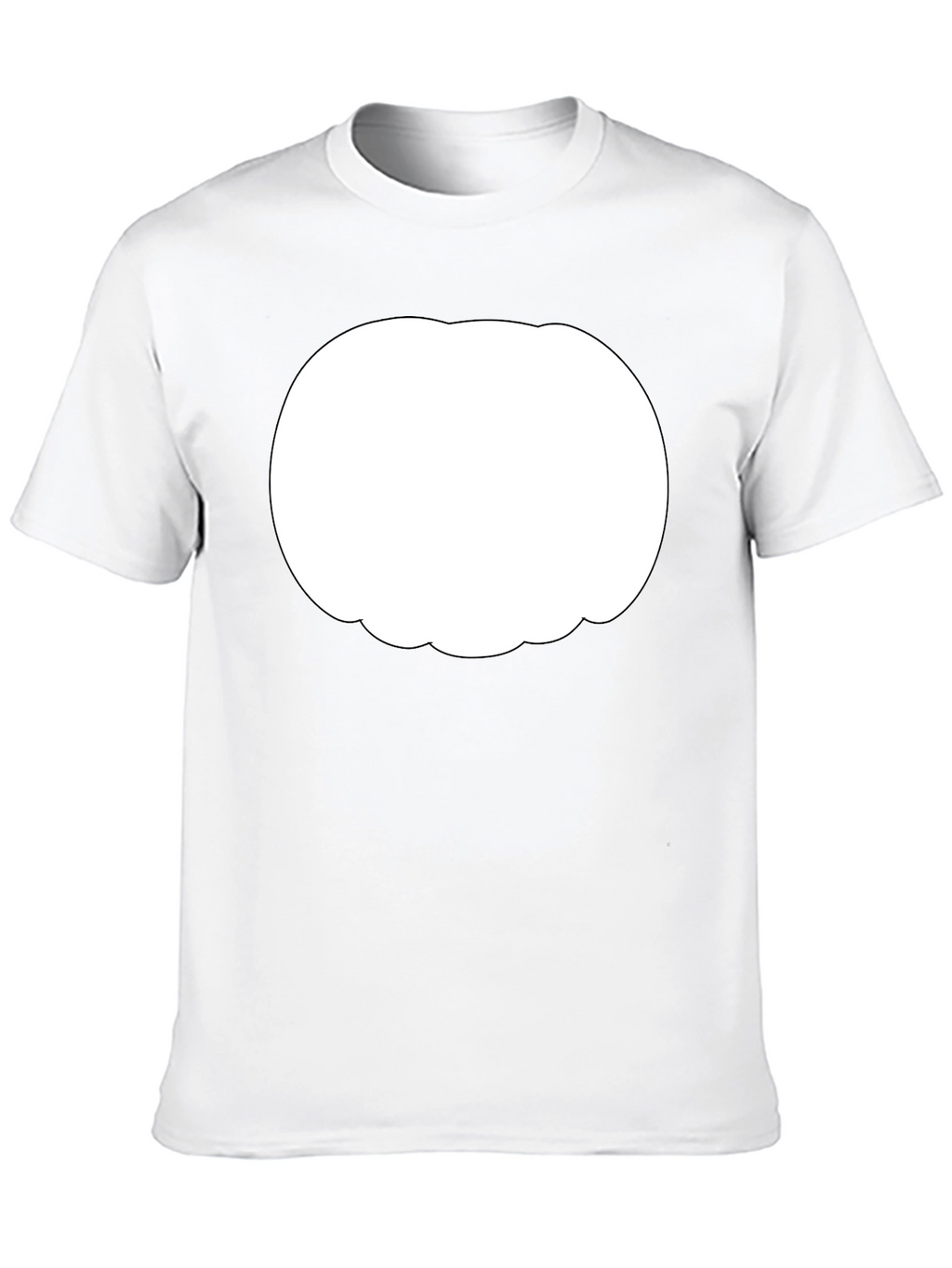Mens Black T-Shirt with Customizable White Graphic
