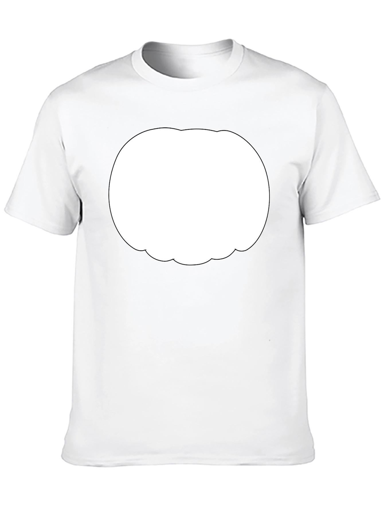 Mens Black T-Shirt with Customizable White Graphic