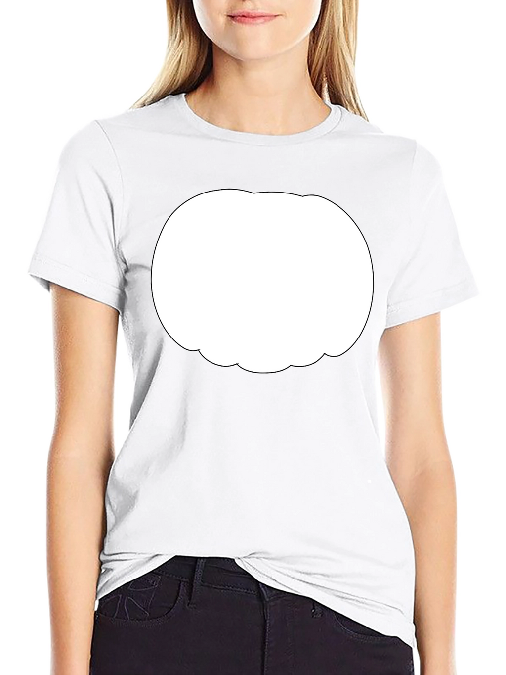 Mens Black T-Shirt with Customizable White Graphic