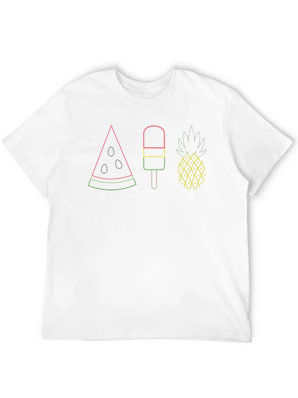 Summer Treats Graphic Tee - Watermelon Popsicle Pineapple
