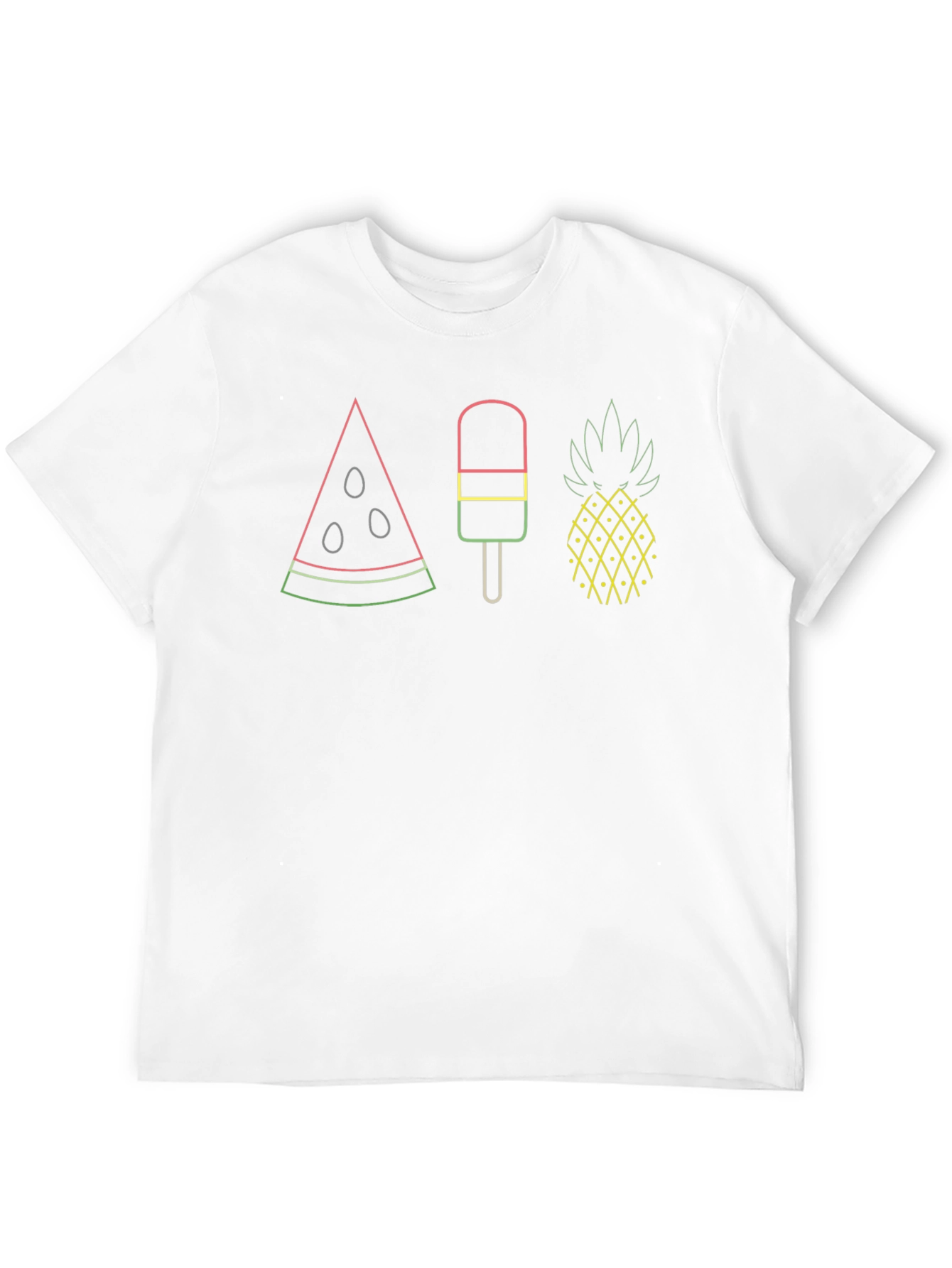 Summer Treats Graphic Tee - Watermelon Popsicle Pineapple