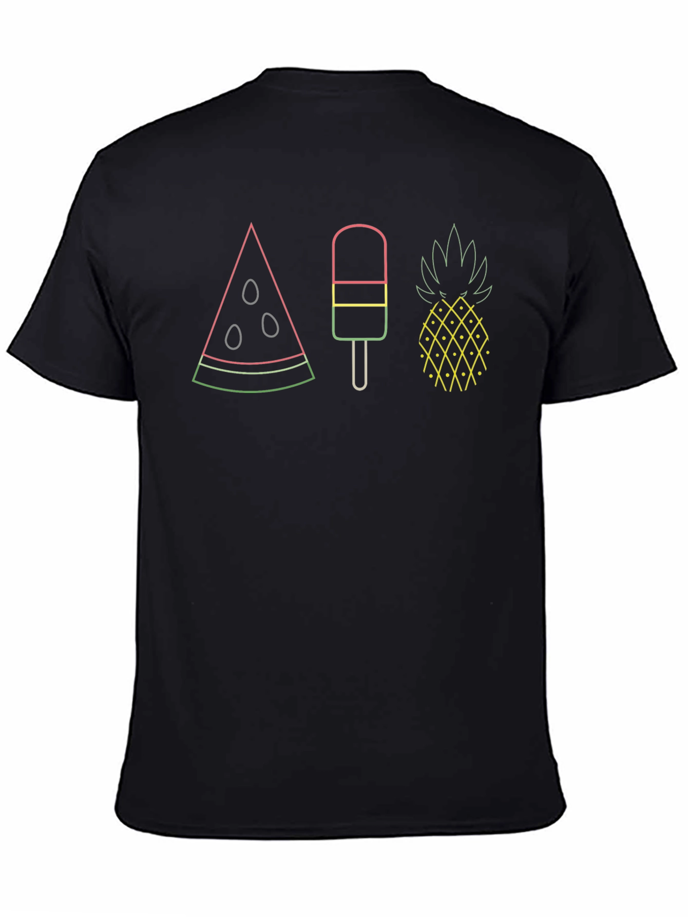 Summer Treats Graphic Tee - Watermelon Popsicle Pineapple