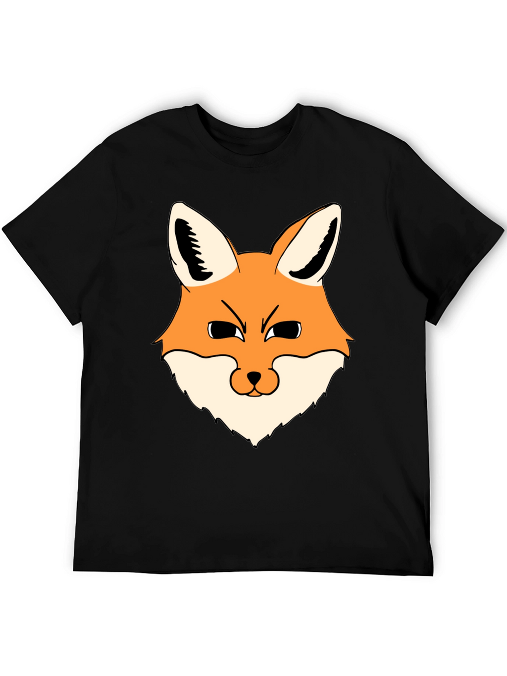 Fox Graphic Black T-Shirt - Mens Casual Wear